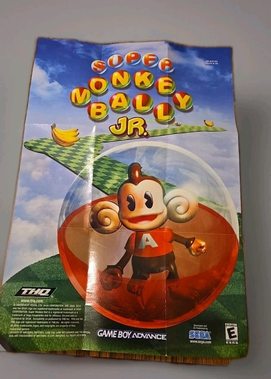 Vintage 2000s Video Game Promo Poster Lot Super Monkey Ball Spyro Crash Nitro…