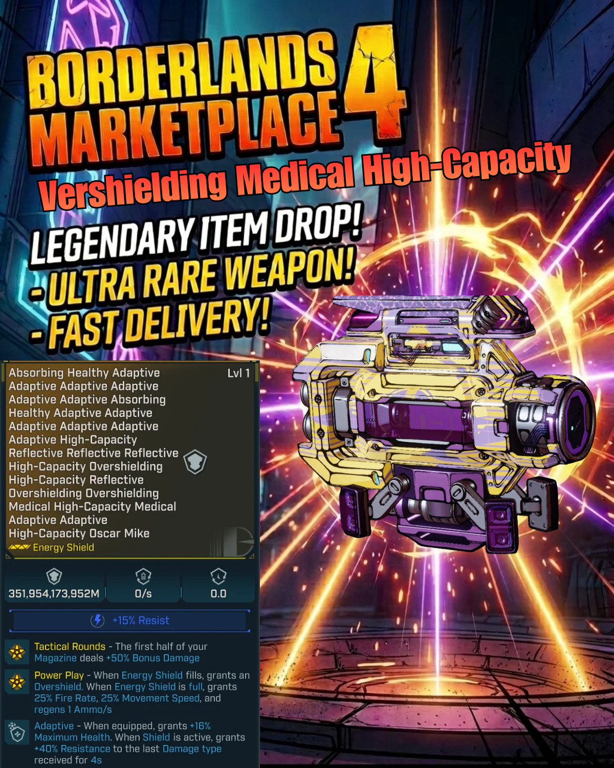 Borderlands 4⚡Modded Class Mods 1 Lvl⚡Cash, Vex, Rafa, Amon, Harlowe⚡PC-PS-XBOX