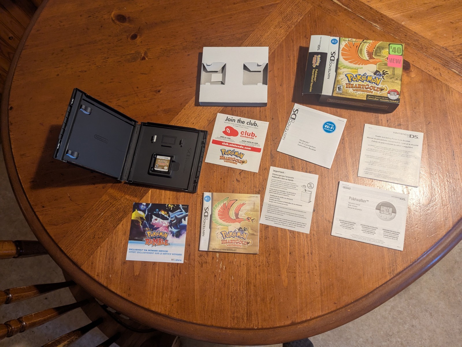Pokemon Heart Gold DS, Complete minus Pokewalker, Used Very Good Condition