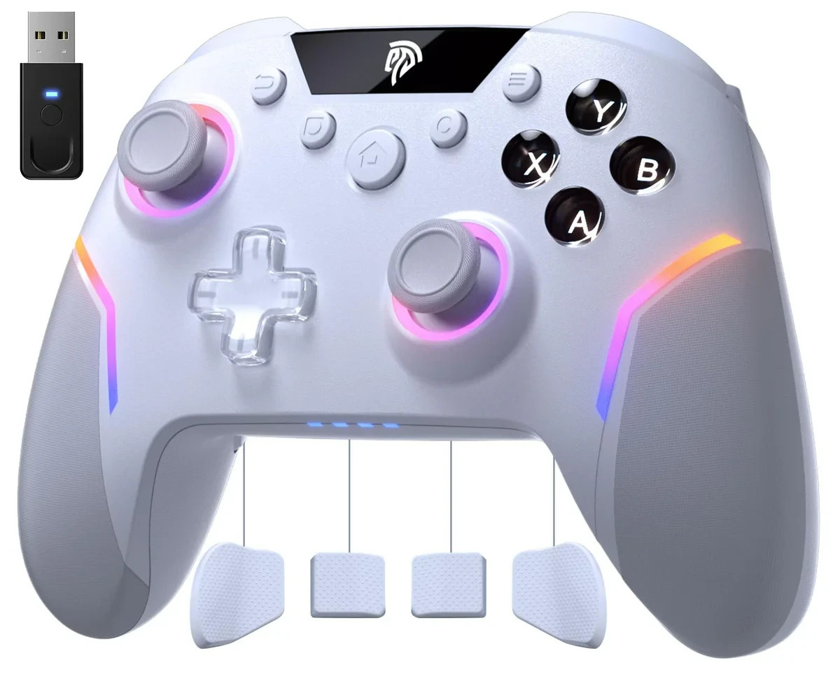 EasySMX X20 Wireless Gaming Controller RGB Backlit PC/Switch/Android/Steam iOS