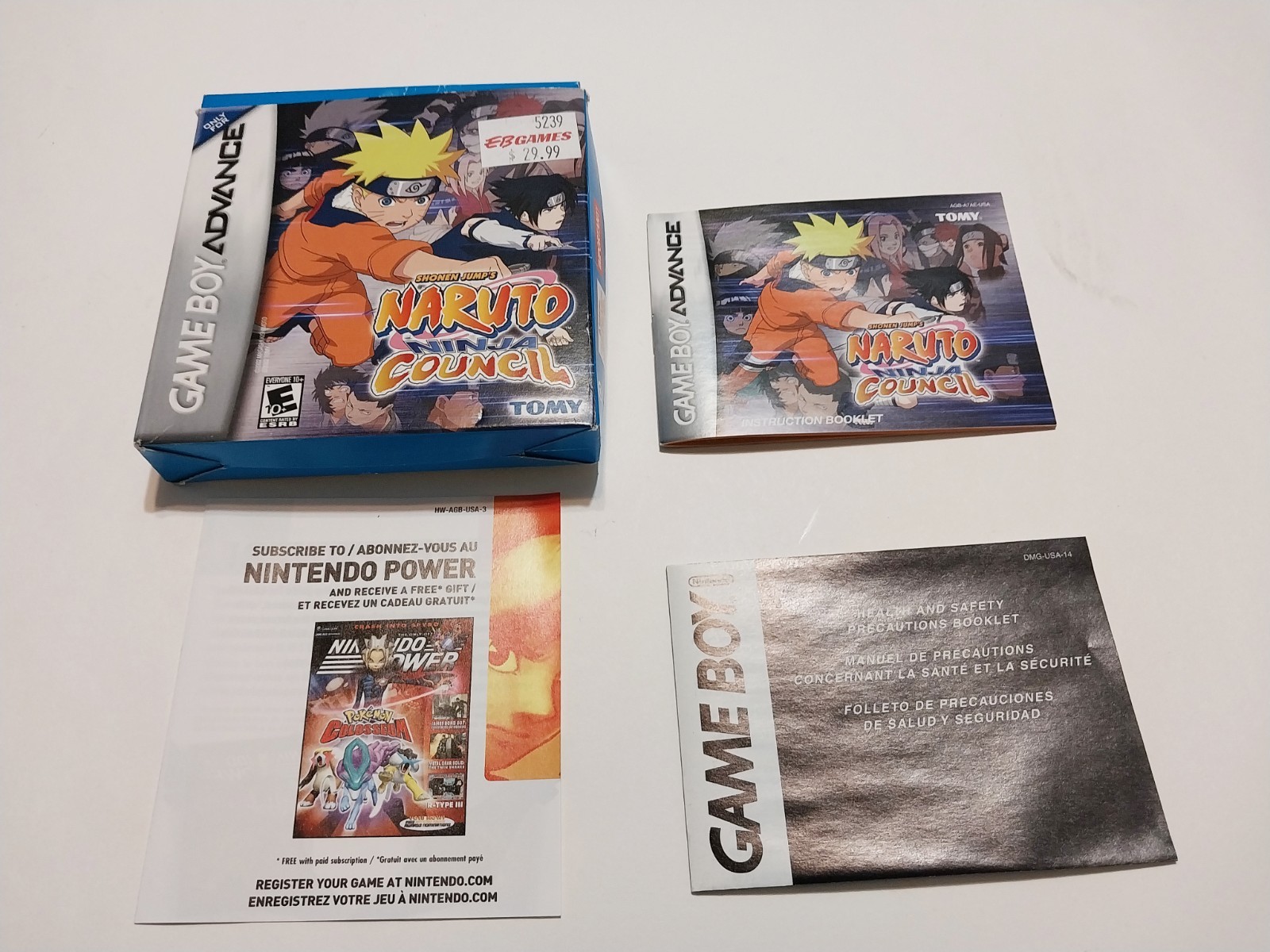Naruto Ninja Council (Game Boy Advance GBA) Case and Manual only No Game