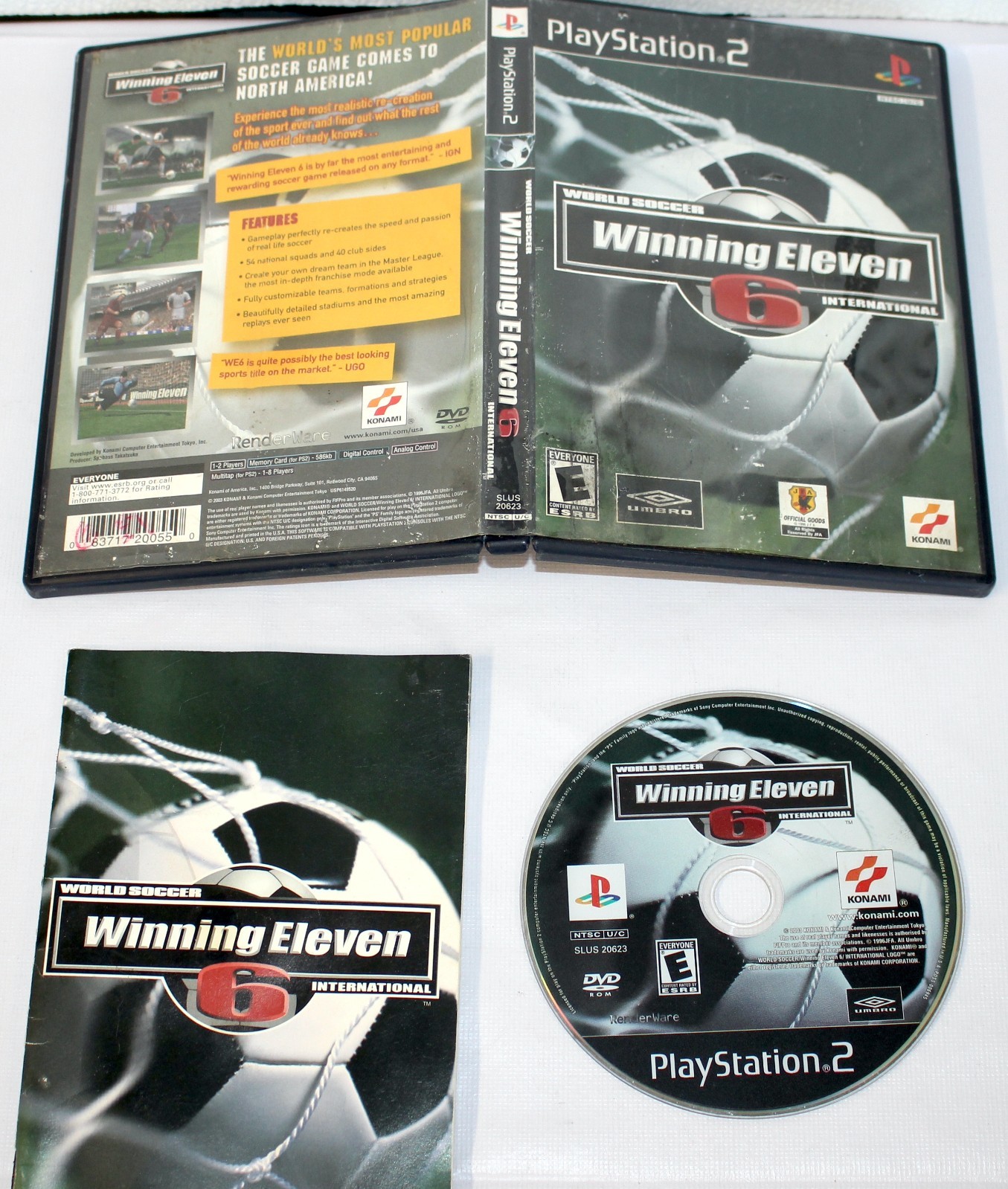 World Soccer Winning Eleven 6 International Sony PlayStation 2, (2003) *CIB*