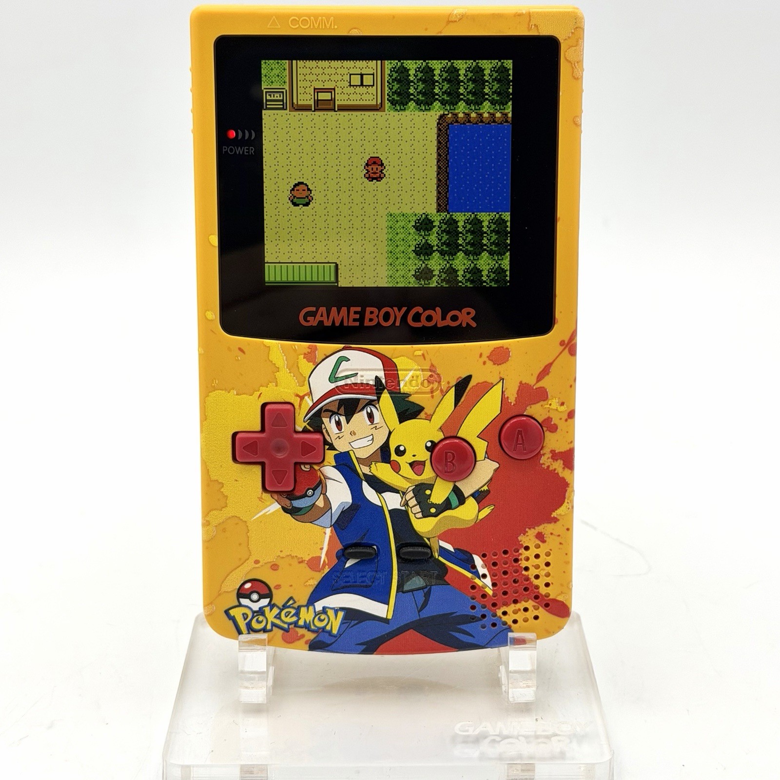 Nintendo Game Boy Color GBC Backlit Q5 IPS Console Ash Pikachu Yellow Pokemon UV