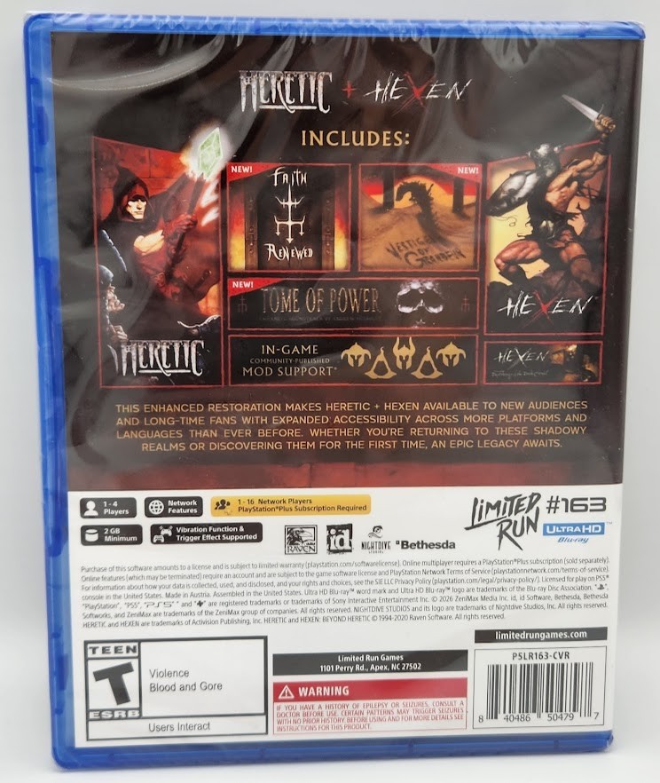 Heretic + Hexen PS5 Brand New Game ( 2026 First-person Shooter )