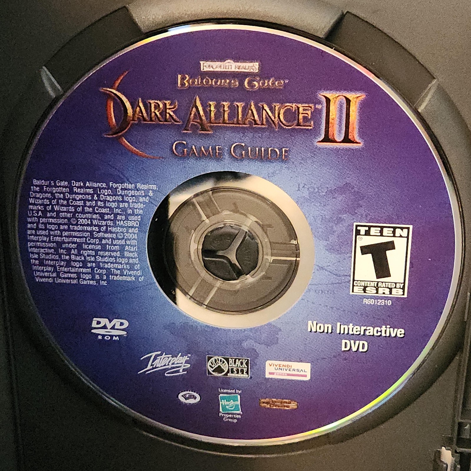 Baldur’s Gate Dark Alliance II 2 PS2 Xbox Pre-Order Bonus Guide DVD No Game
