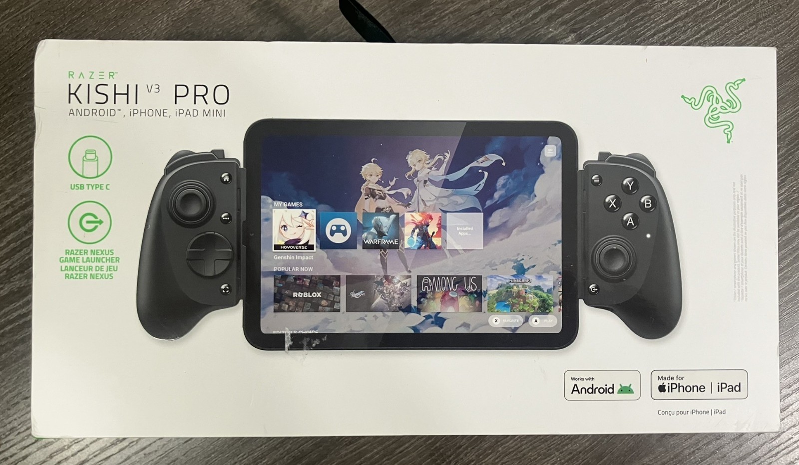 Razer Kishi V3 Pro XL Gaming Controller for iPad & Android Tablets up to 13″