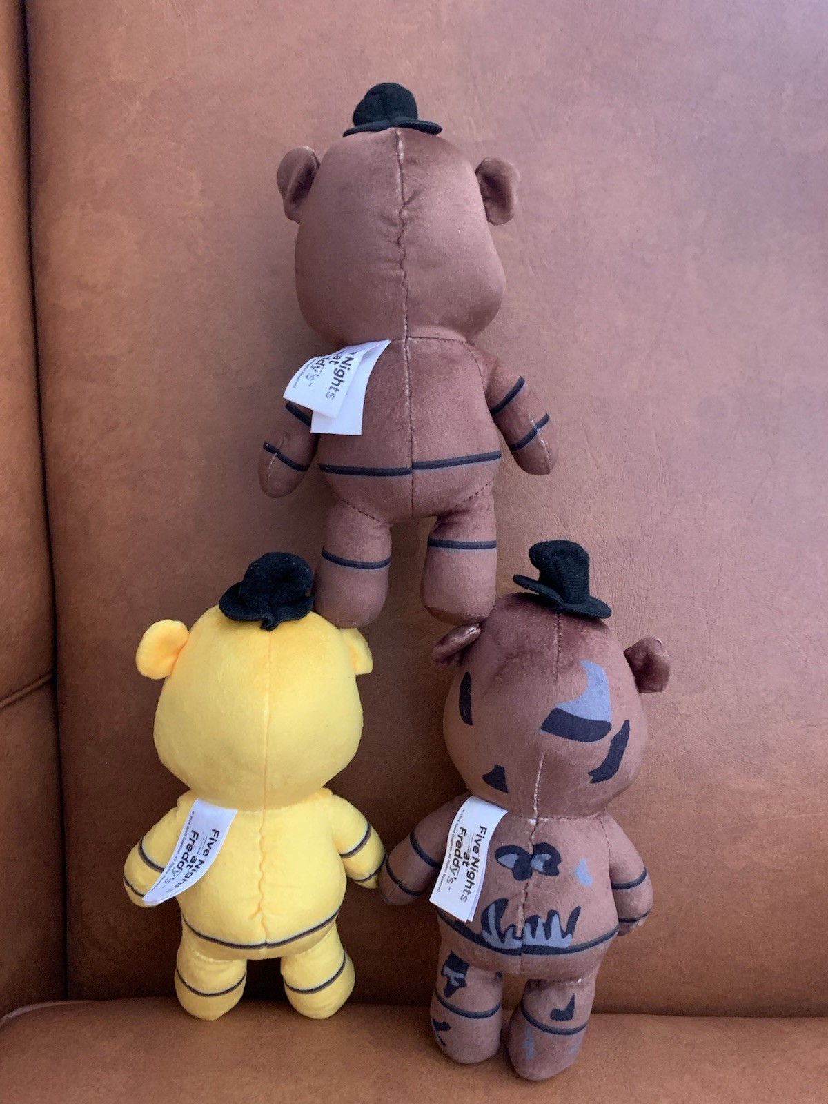 Plush | Fazbear Golden Nightmare Freddy 8″ 2024 PhatMojo Five Nights – Lot Of 3