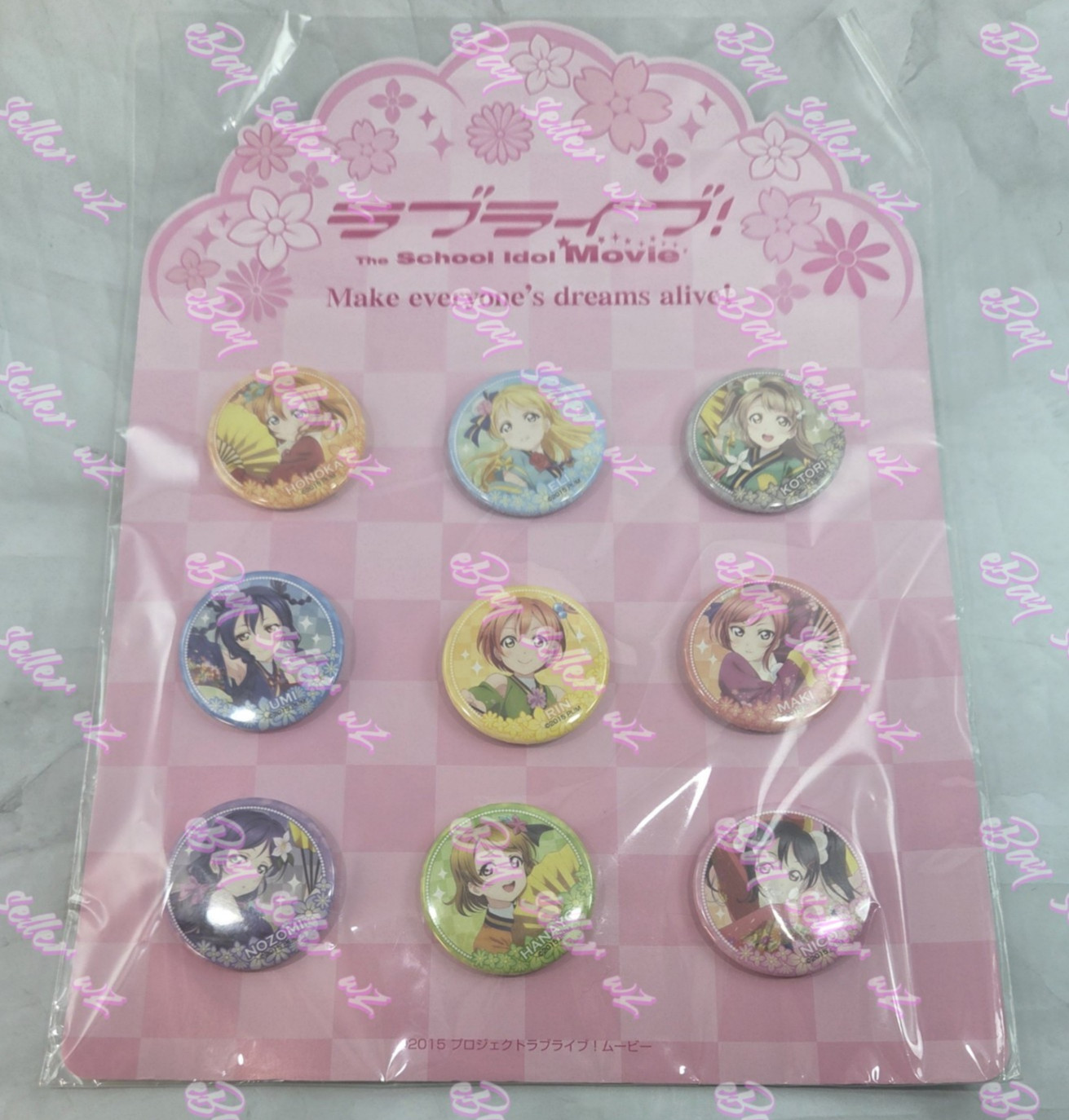 Angelic Angel Love Live Movie Theater Limited Can Badge Set of 9 Muse μ’s