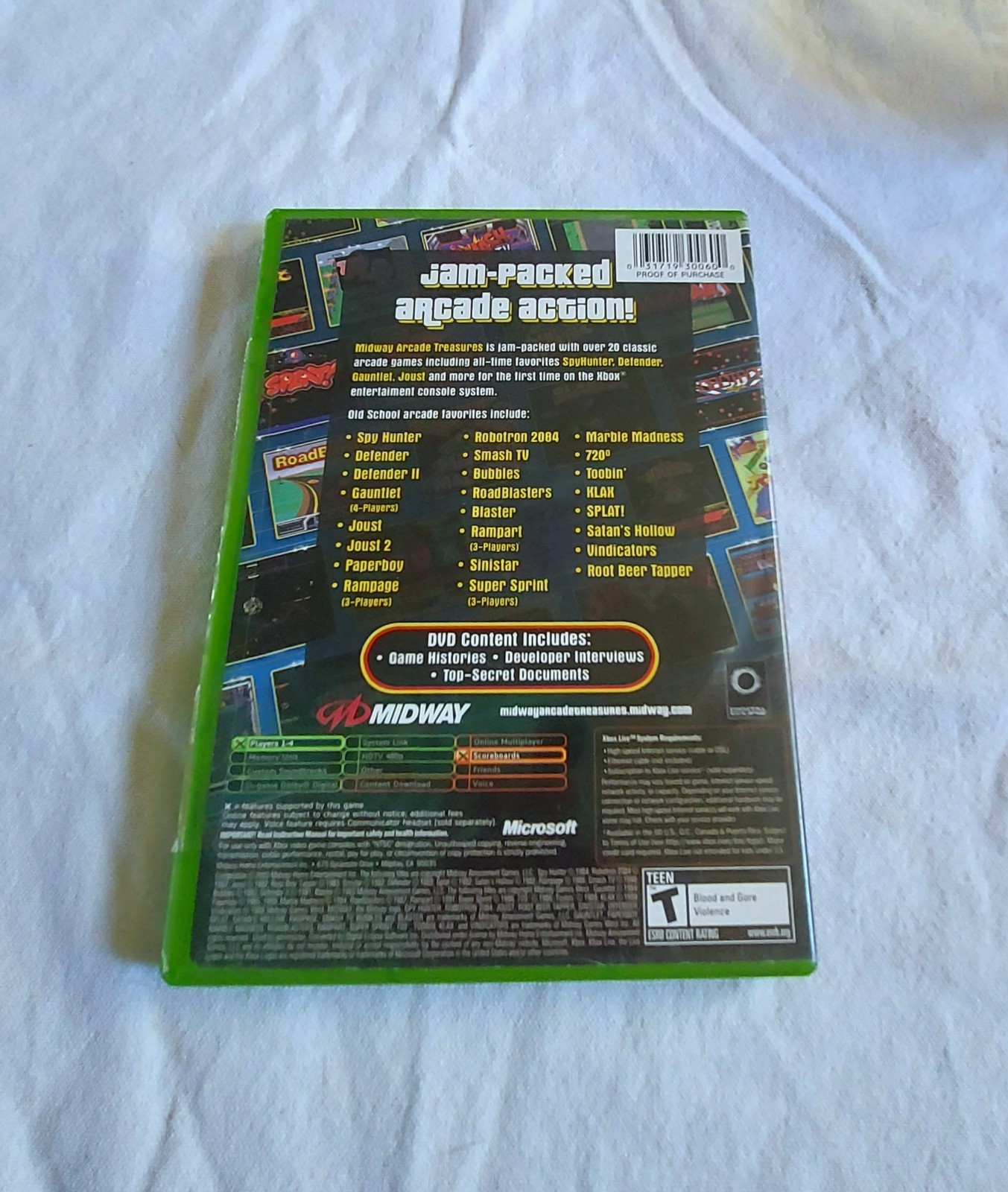 “Midway Arcade Treasures” 2003 Microsoft Xbox Complete