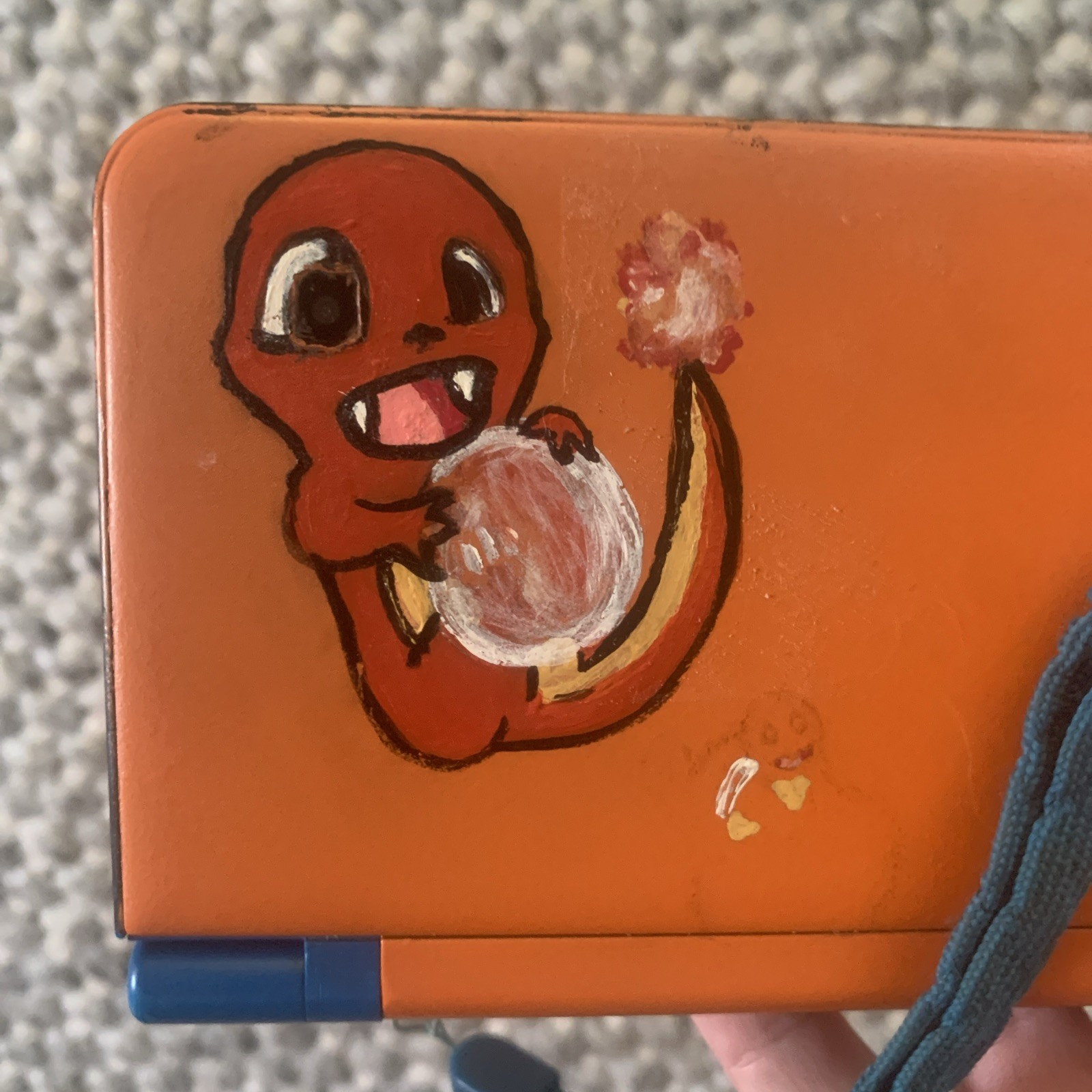 Nintendo DS XL Handheld System Orange Comes With Charger *READ DESCRIPTION*