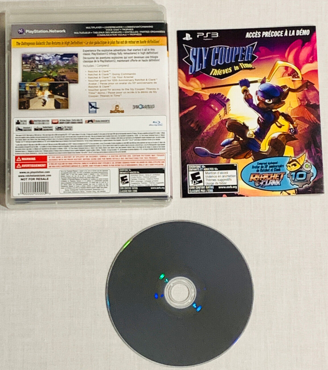 PS3 RATCHET & CLANK COLLECTION 2012 RARE NOT FOR RESALE COMPLETE +INSERT! TESTED