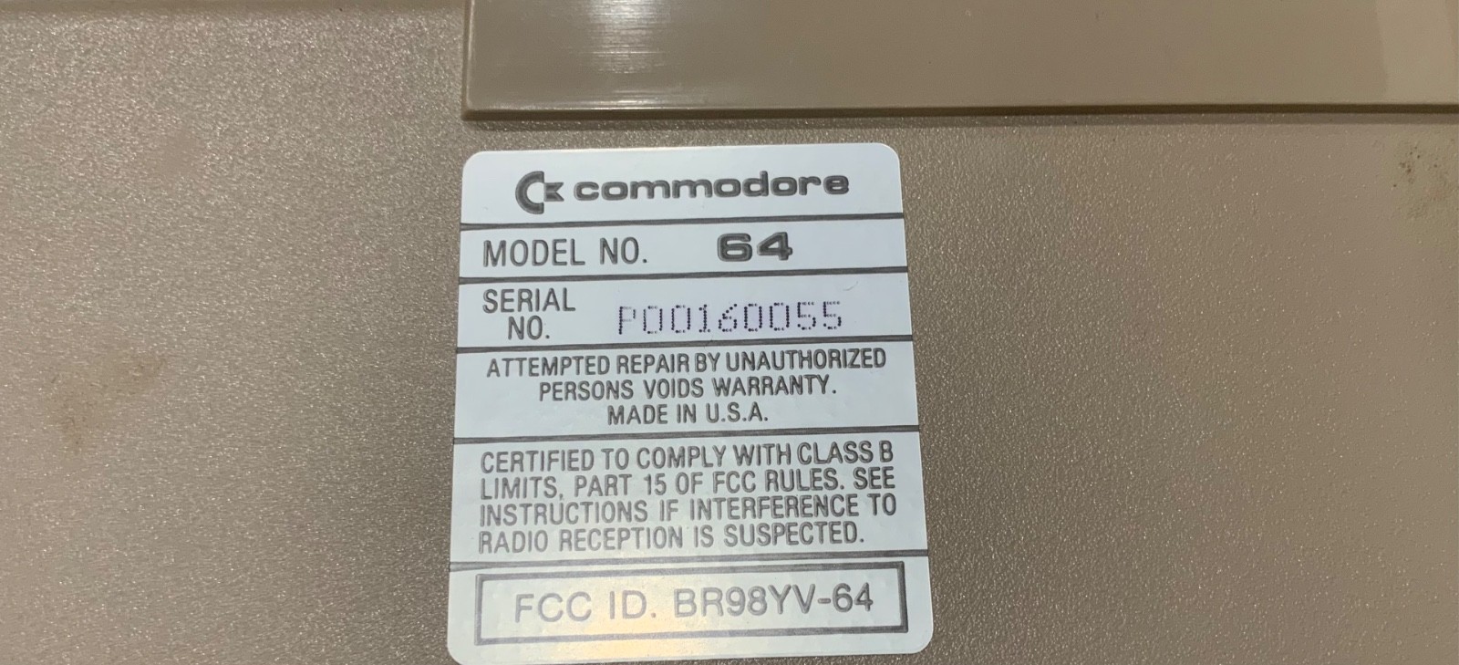 Vintage Original Commodore 64 Console Nice Condition Original Box Made In USA
