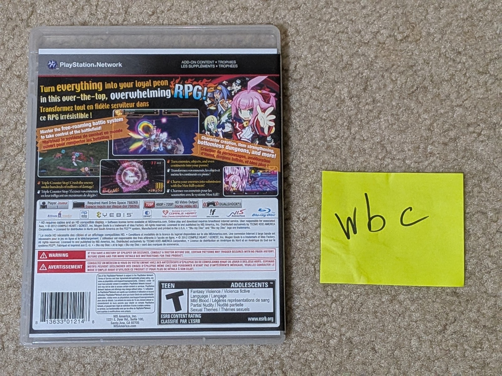 MUGEN SOULS for Playstation 3 PS3 NIS AMERICA US Version