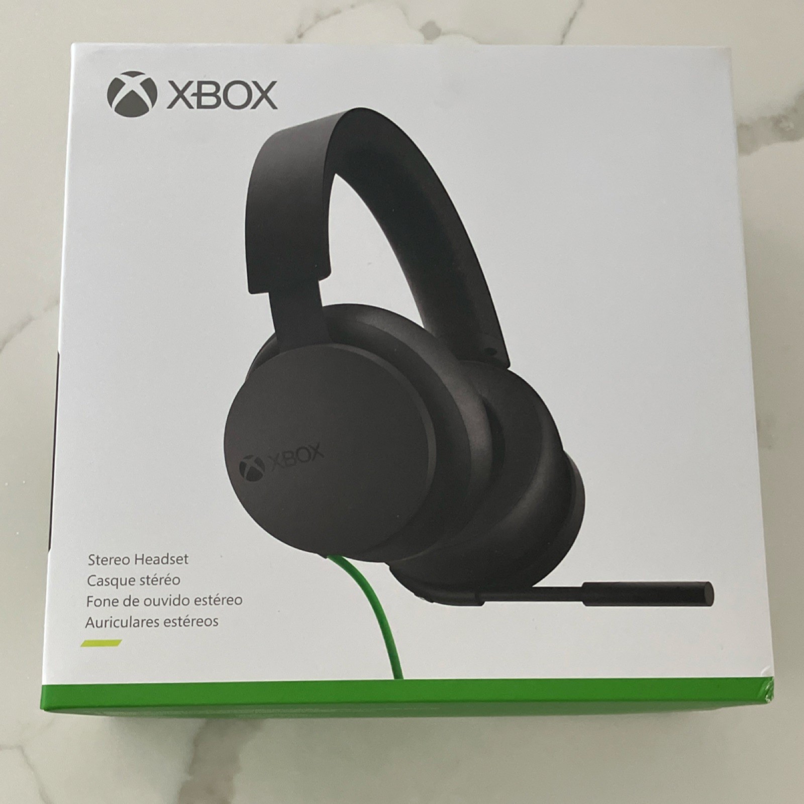 Xbox Stereo Headset Black 3.5mm Jack Boom Mic Over-Ear Double Earpiece