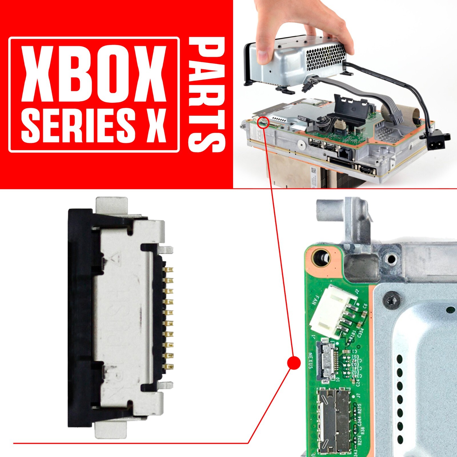Power Button Flex Cable Connect Dock NEXUS Eject FPC Connector For Xbox Series X