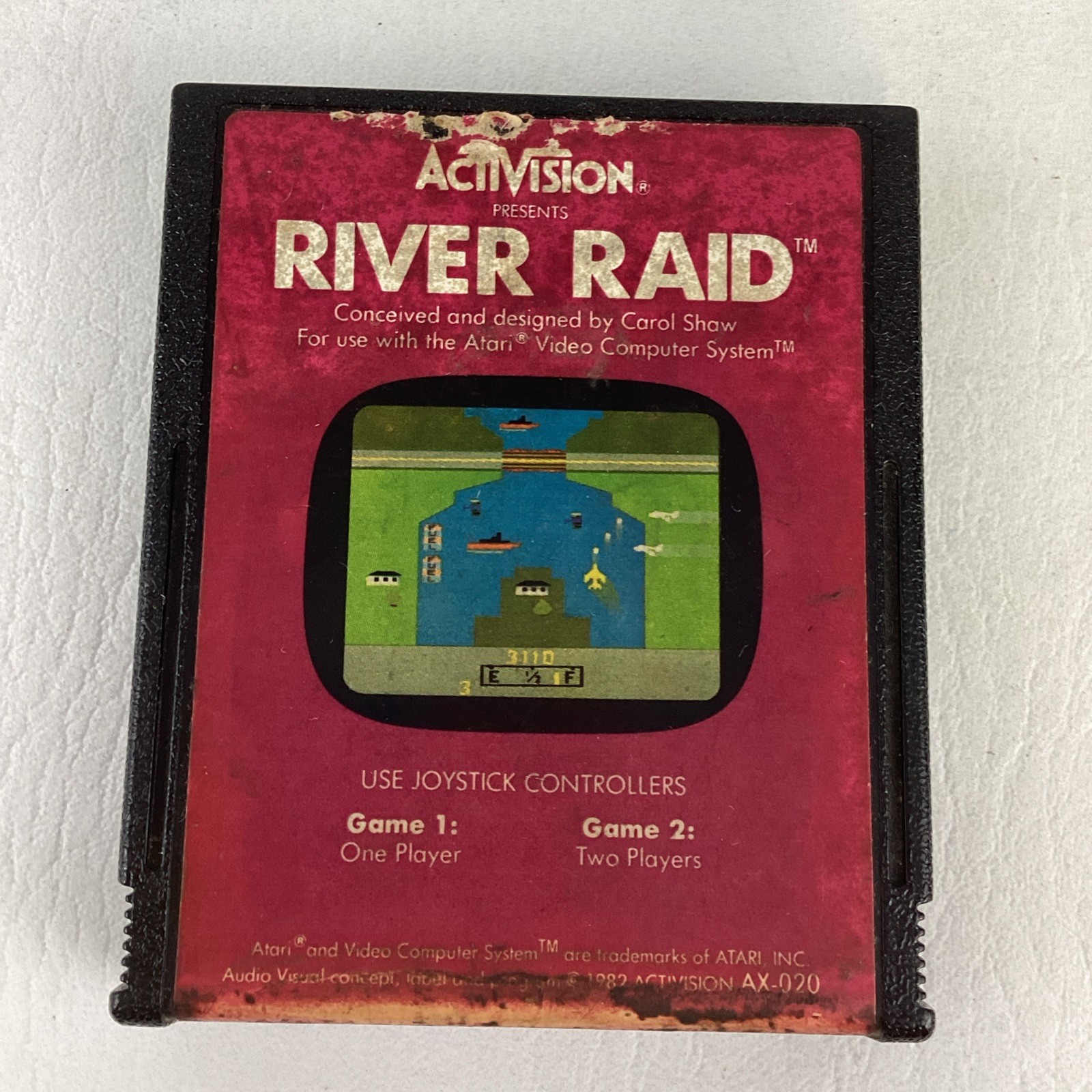 Atari 2600 Activision River Raid Video Game Cartridge Vintage Retro 80s TESTED
