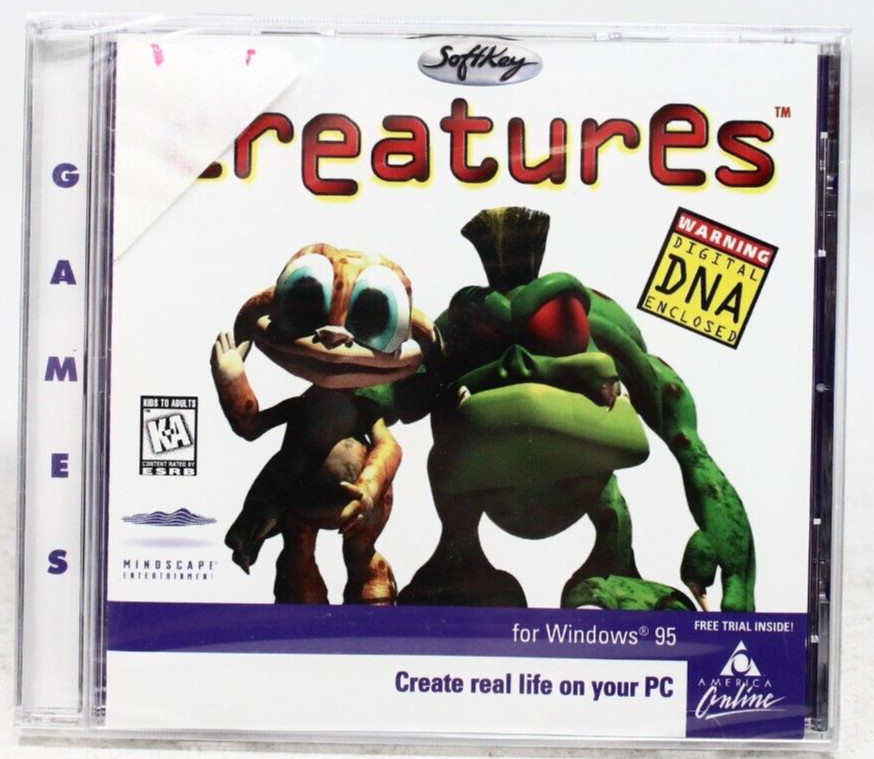 Creatures Virtual Pet PC, CD-ROM, Windows 95 – Softkey – New Sealed – See desc.