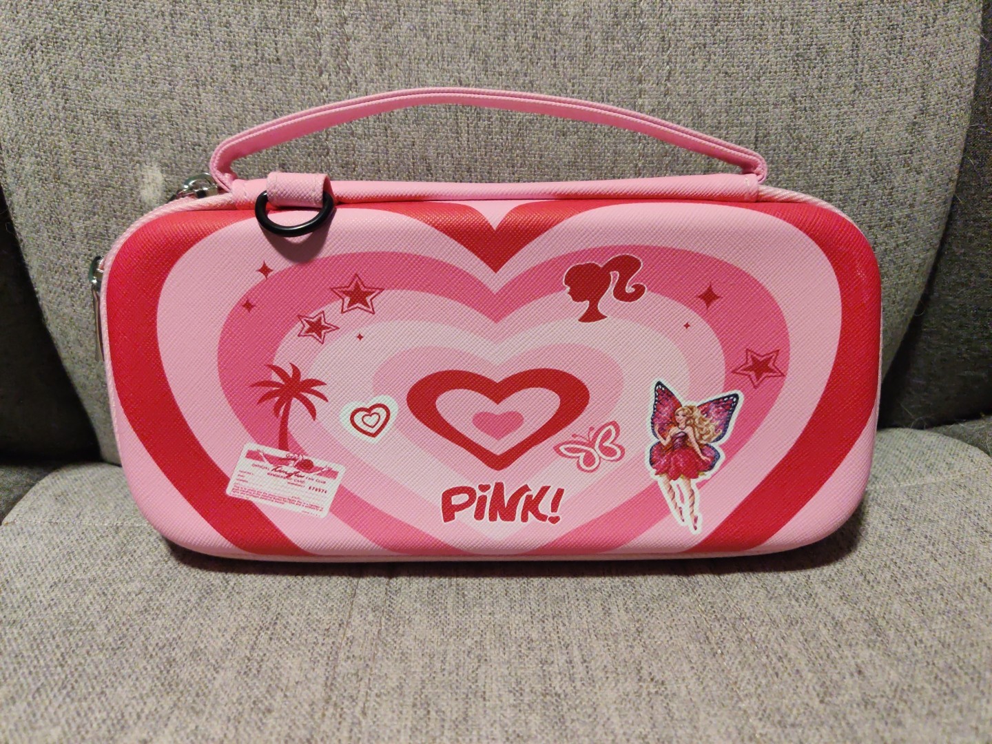 New Without Packaging Nintendo Switch Lite Hot Pink Hard Case Fairy Barbie Head