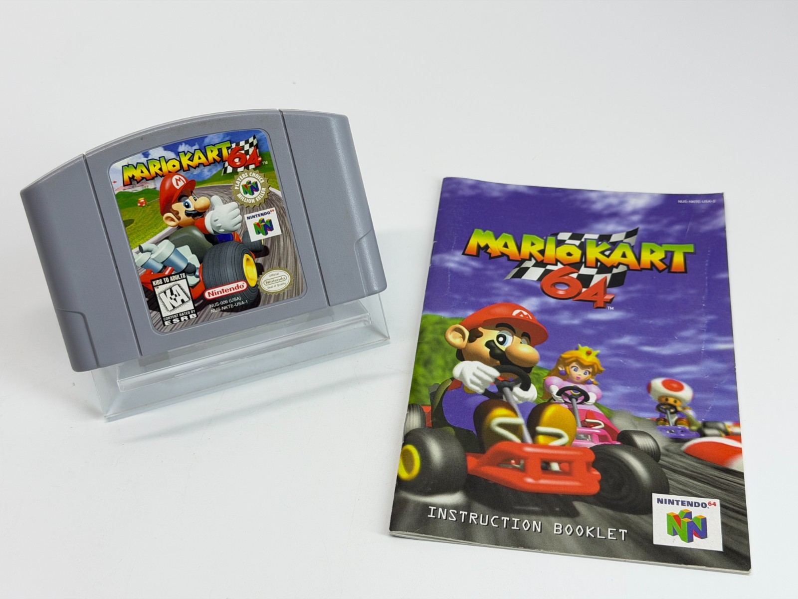Mario Kart w/Booklet (Nintendo 64 N64) Authentic *TESTED* MILLION SELLER