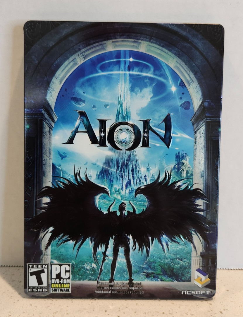Aion (PC DVD-Rom, 2009, 2-Discs) Steelbook Edition Complete w/Game manual CIB