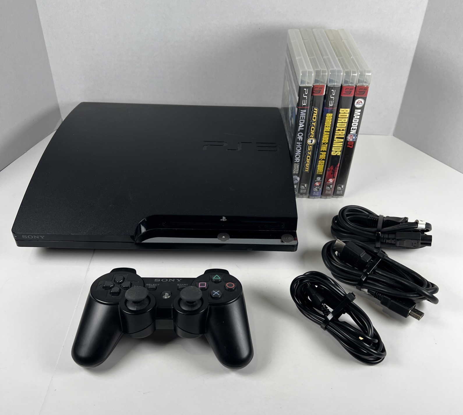 Sony PlayStation 3 Slim 160GB CECH-2501A Console & Game Bundle -Tested Works