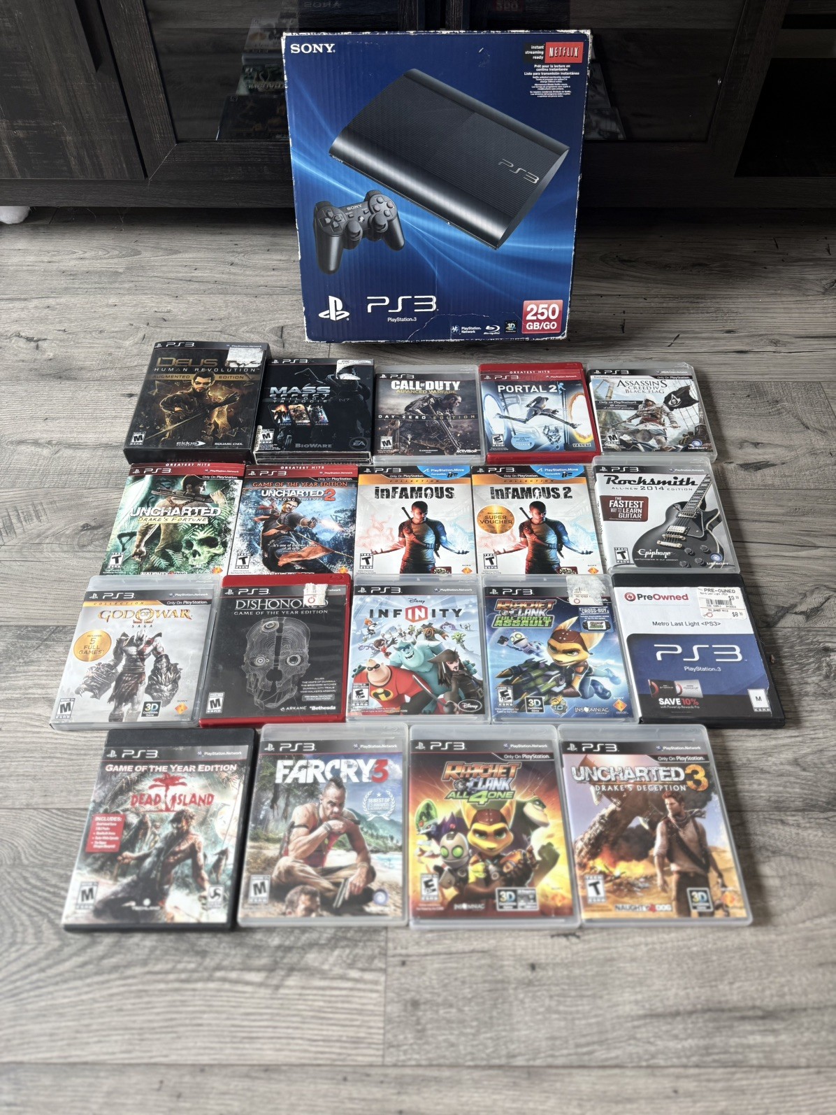 Sony PS3 Super Slim Console CECH-4001B 500GB 4.86 OEM Controller HDMI Game Test
