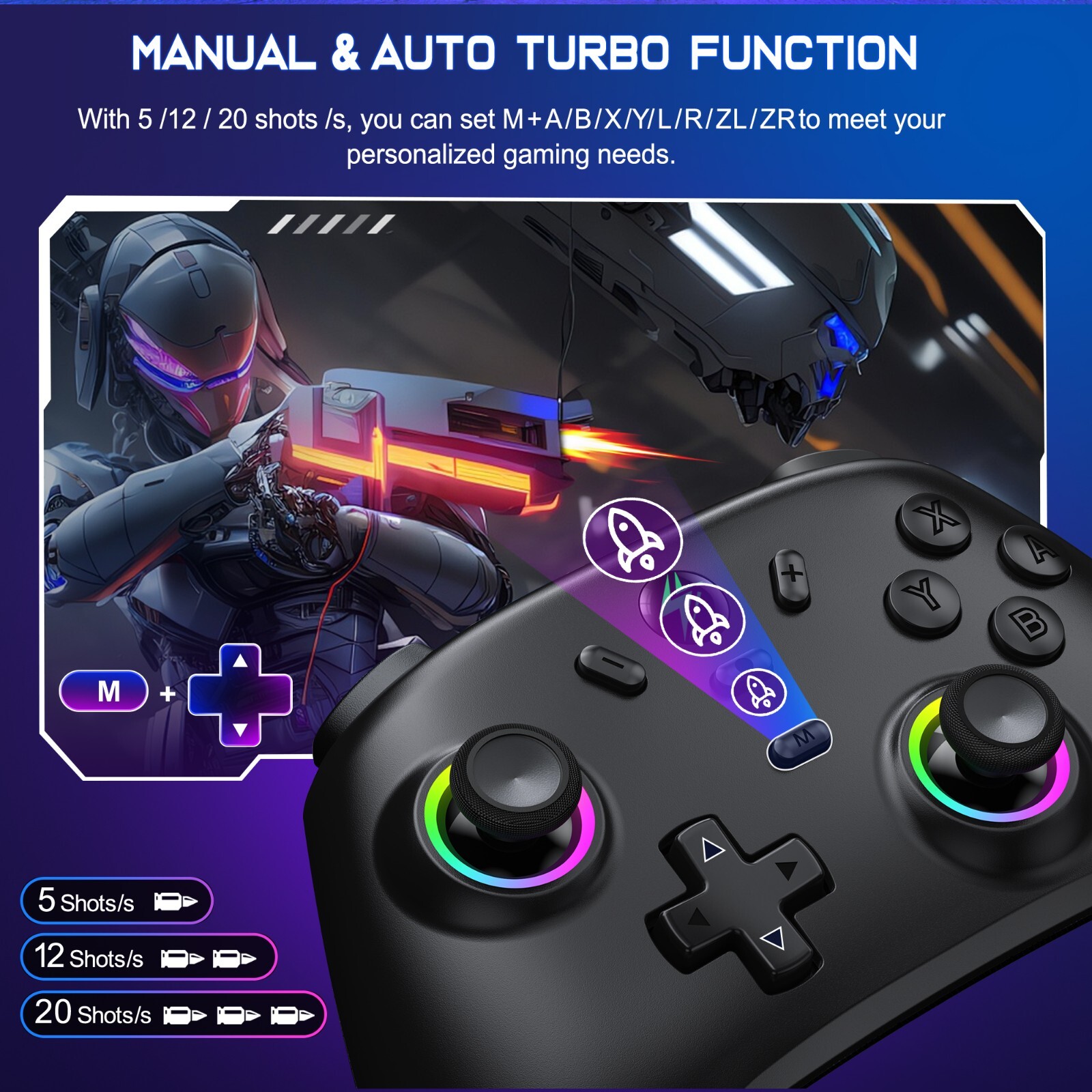 Wireless Bluetooth Controller for Android/iOS,Nintendo switch/OLED,PC Controller