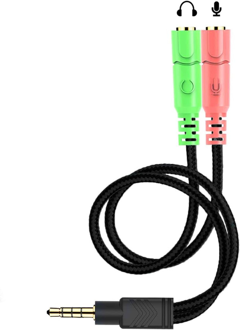 3.5Mm Jack Cable Headset Adapter Kit CTIA for Laptop PS4 Smartphone Xbox One