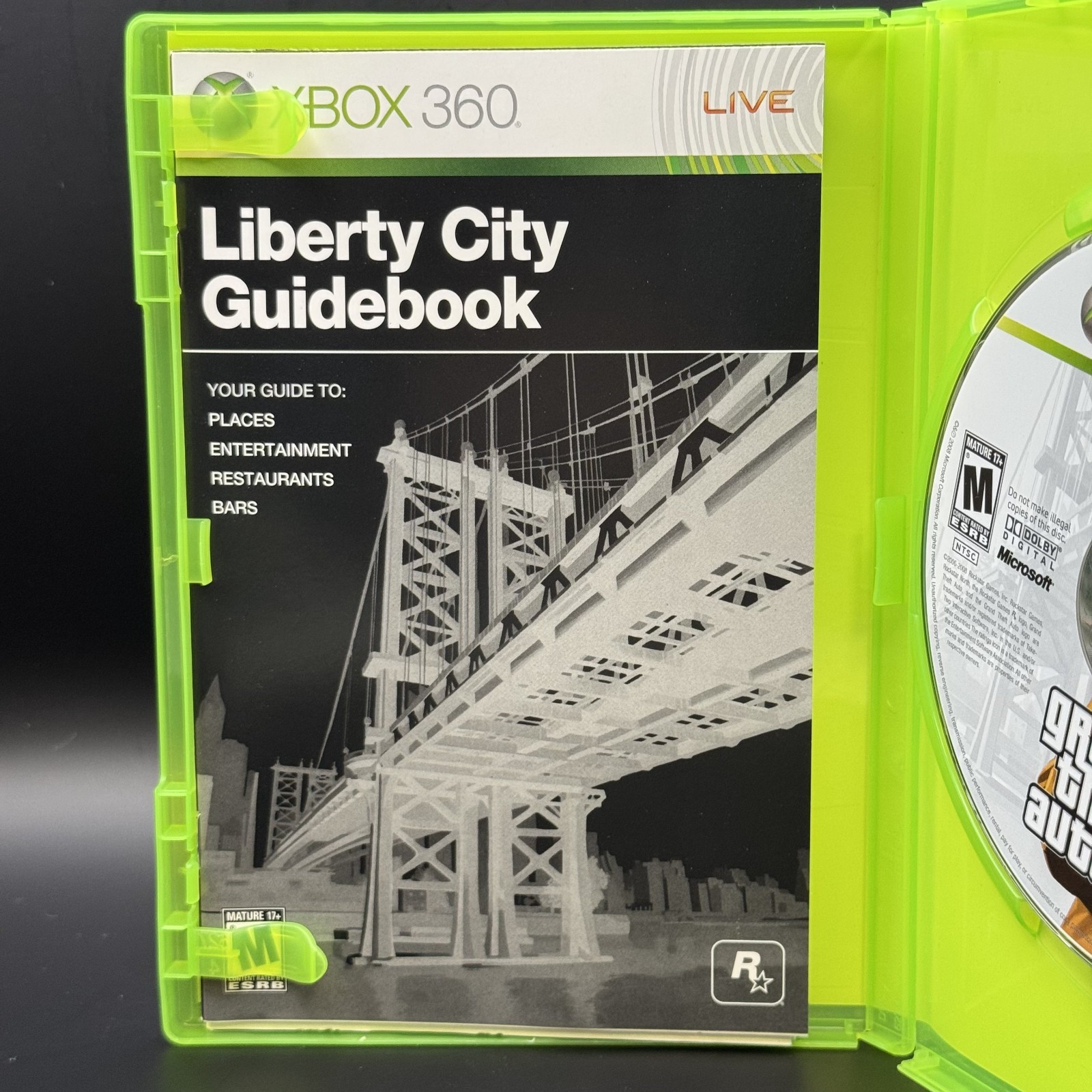 Xbox 360 Live Grand Theft Auto IV CIB COMPLETE IN BOX 2008 Map Manual Included