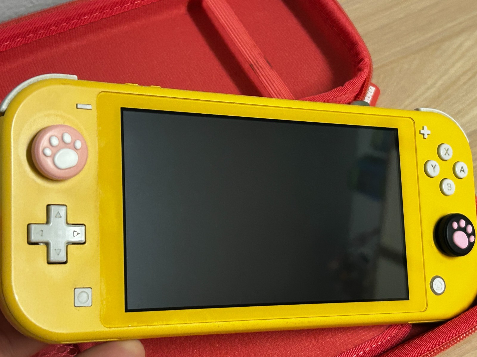 Nintendo Switch Lite Yellow Handheld Console 32GB Custom Sticks OEM Charger
