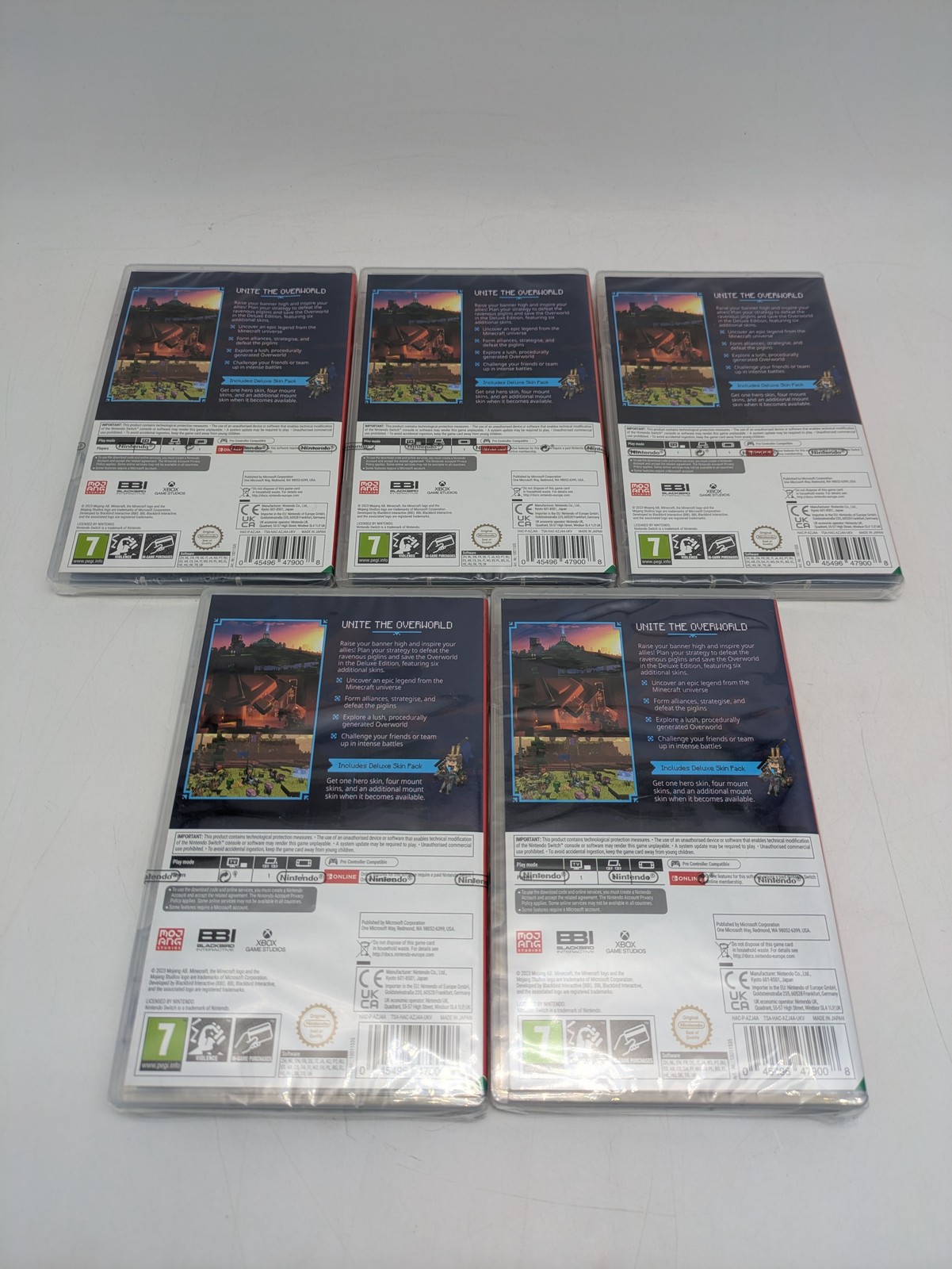 Minecraft Legends Deluxe Edition for The Nintendo Switch PAL PEGI 7 | Lot of 5