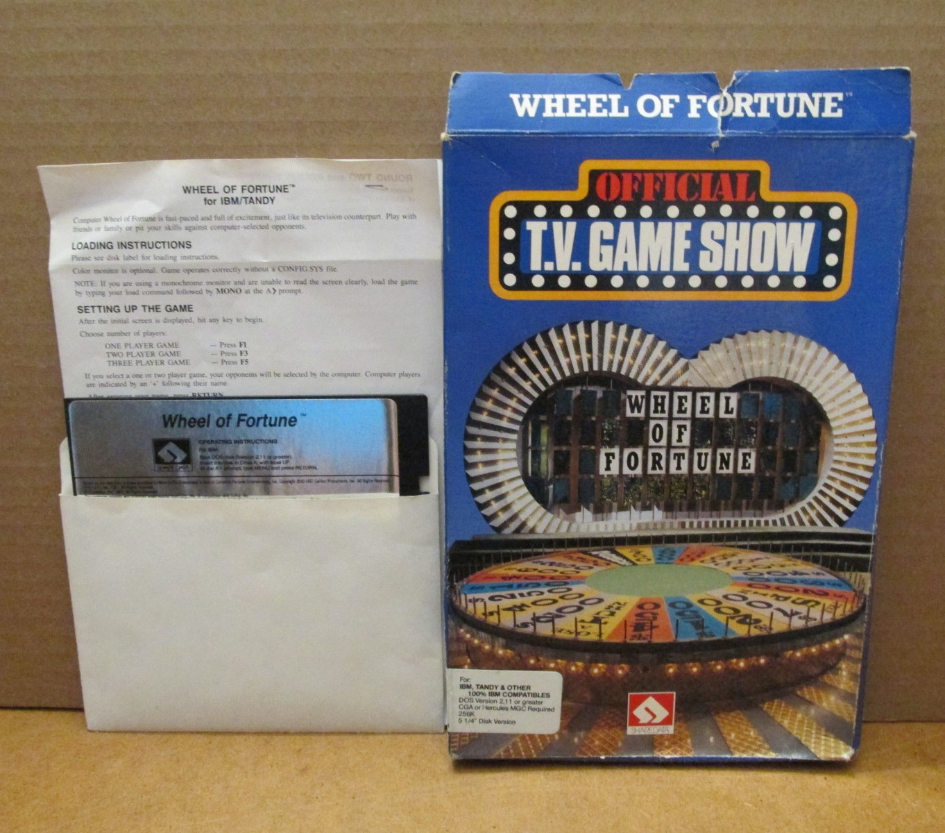 Wheel of Fortune PC Game IBM Tandy 1000
