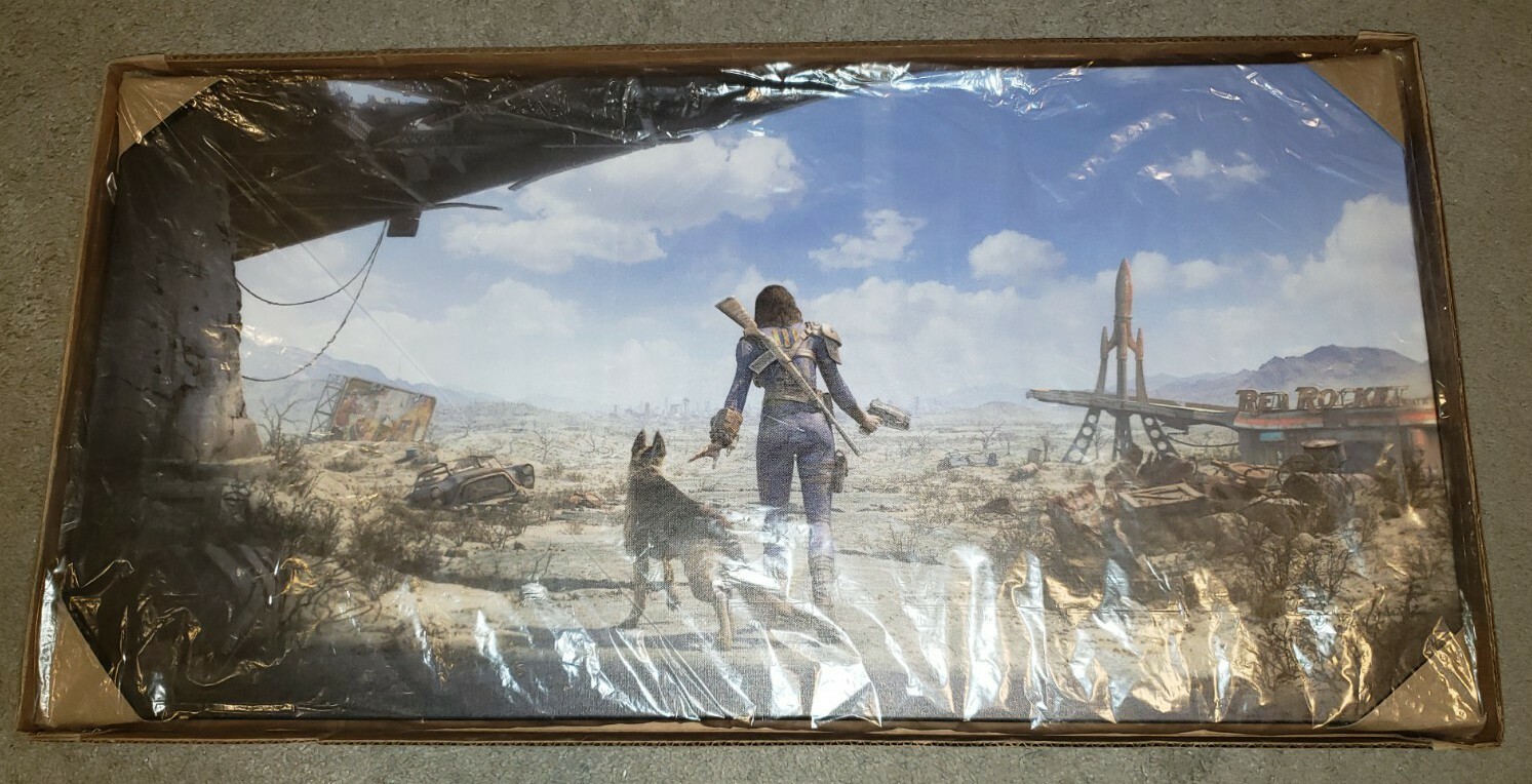 Fallout – Neighborhood Patrol Female Canvas Print (Ltd of 100) 18″ x 36″ Dogmeat