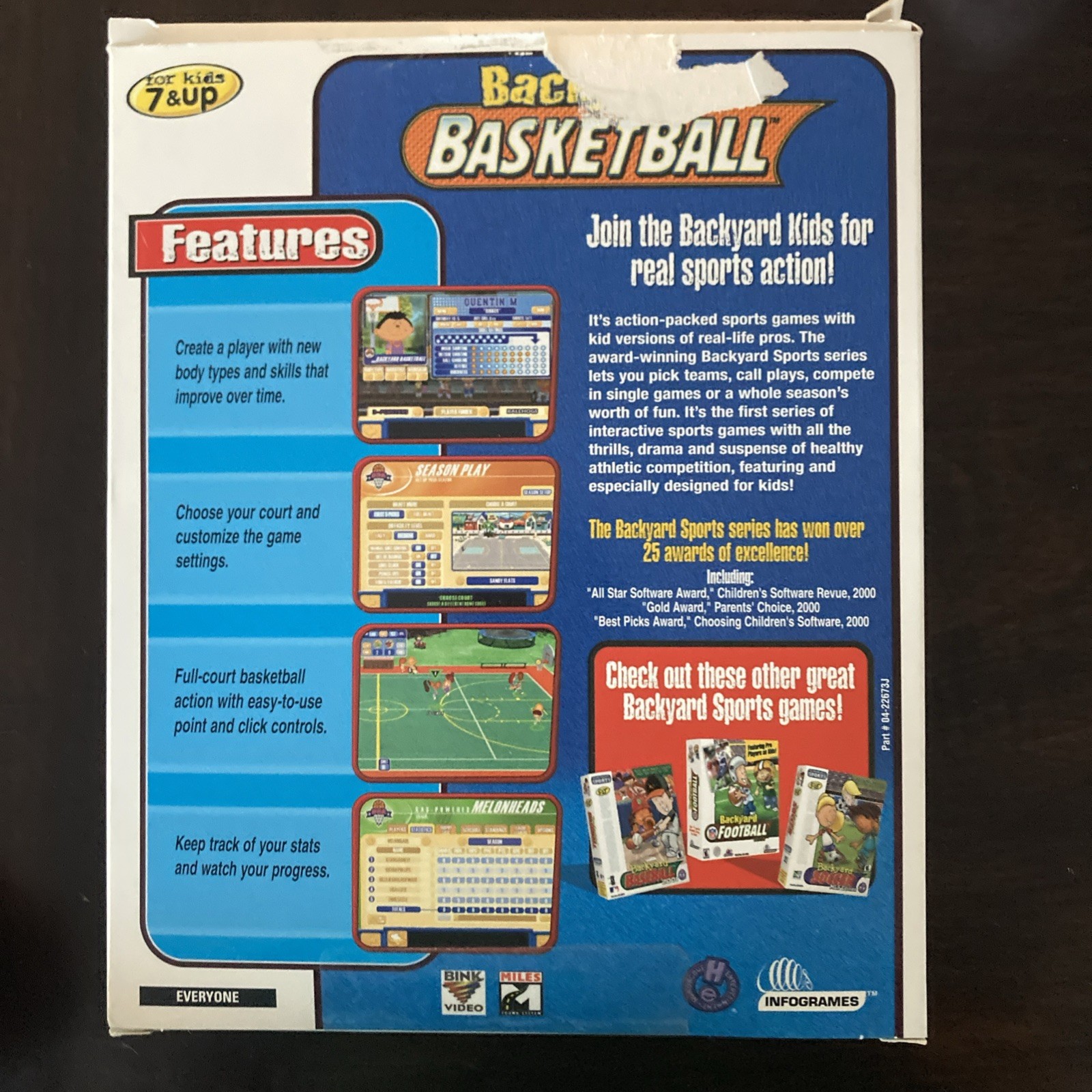 2001 Backyard Basketball Big Box PC Windows Mac Game