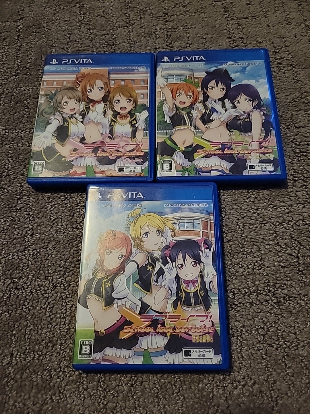 PS Vita Love Live School idol paradise Vol.1 2 3 Set PS Vita JP, US seller
