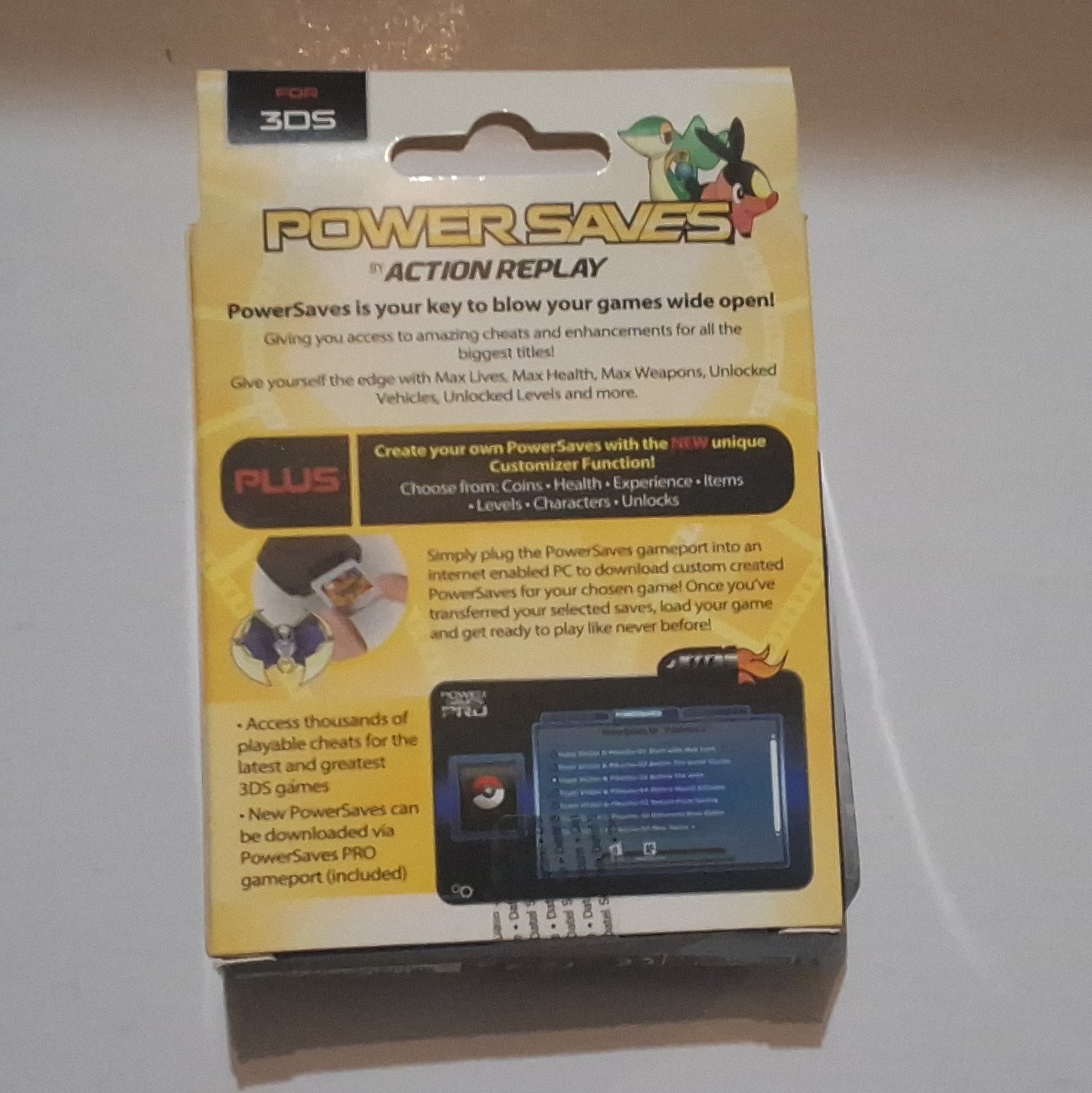 Datel Action Replay PowerSaves 3DS for Nintendo 3DS Black/Yellow