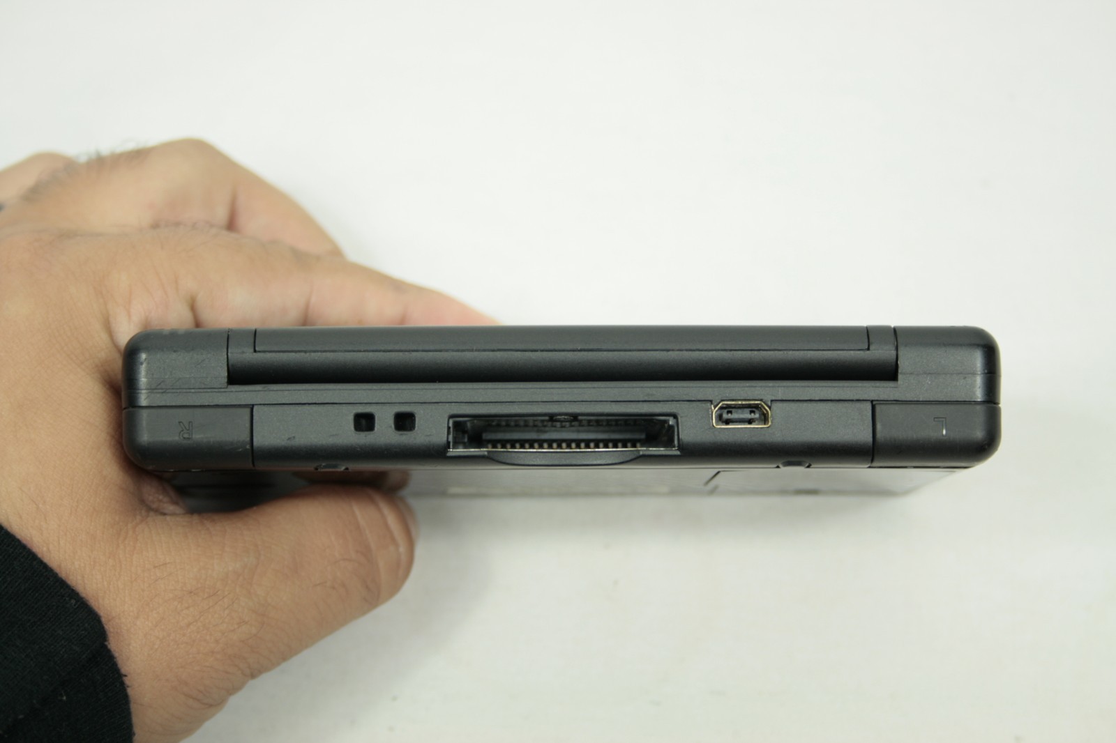 Nintendo DS Lite Console Black Onyx with Stylus GBA Cover Tested FAST SHIPPING