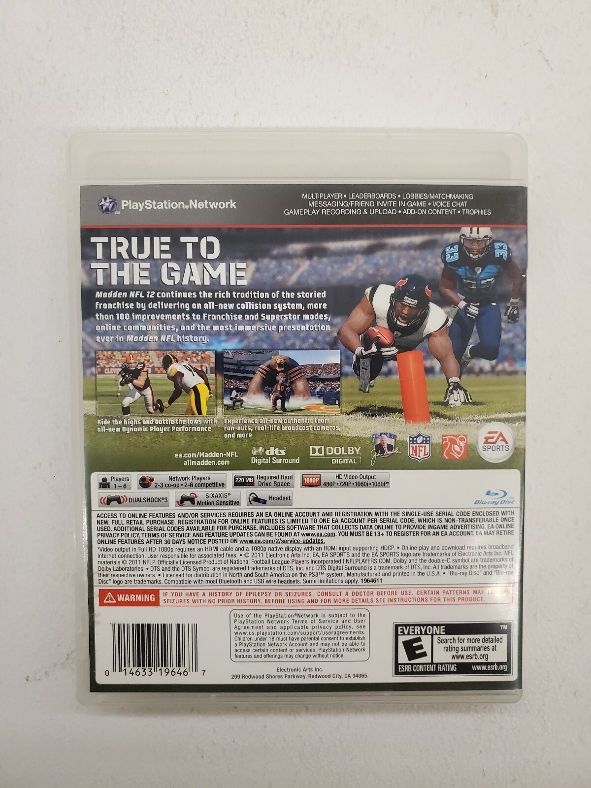 Madden NFL 12 – Sony PlayStation 3 PS3 Free Shipping