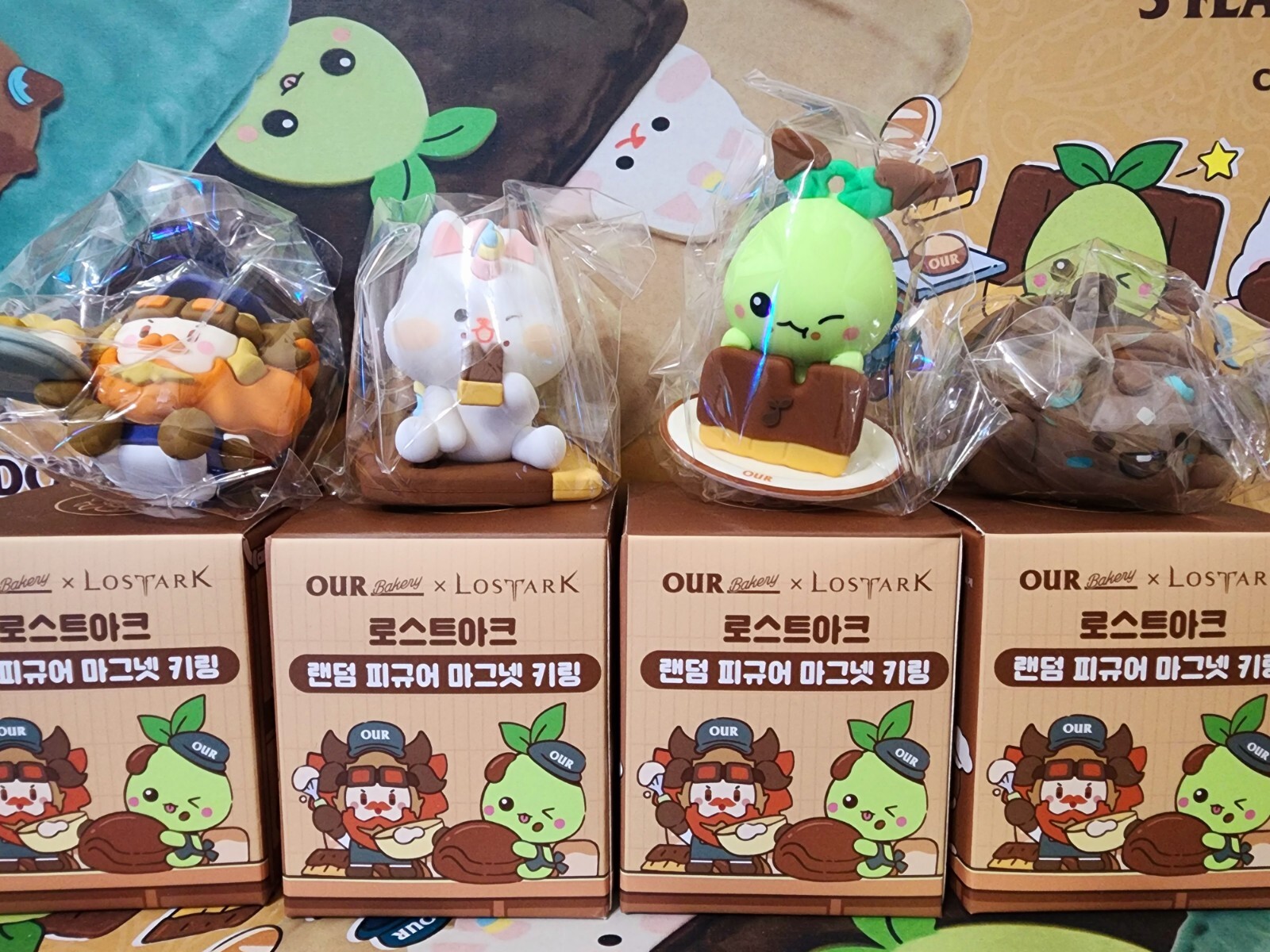 Lost Ark X Our Bakery All 4 Random Figure Magnet Keyrings Korea Limited