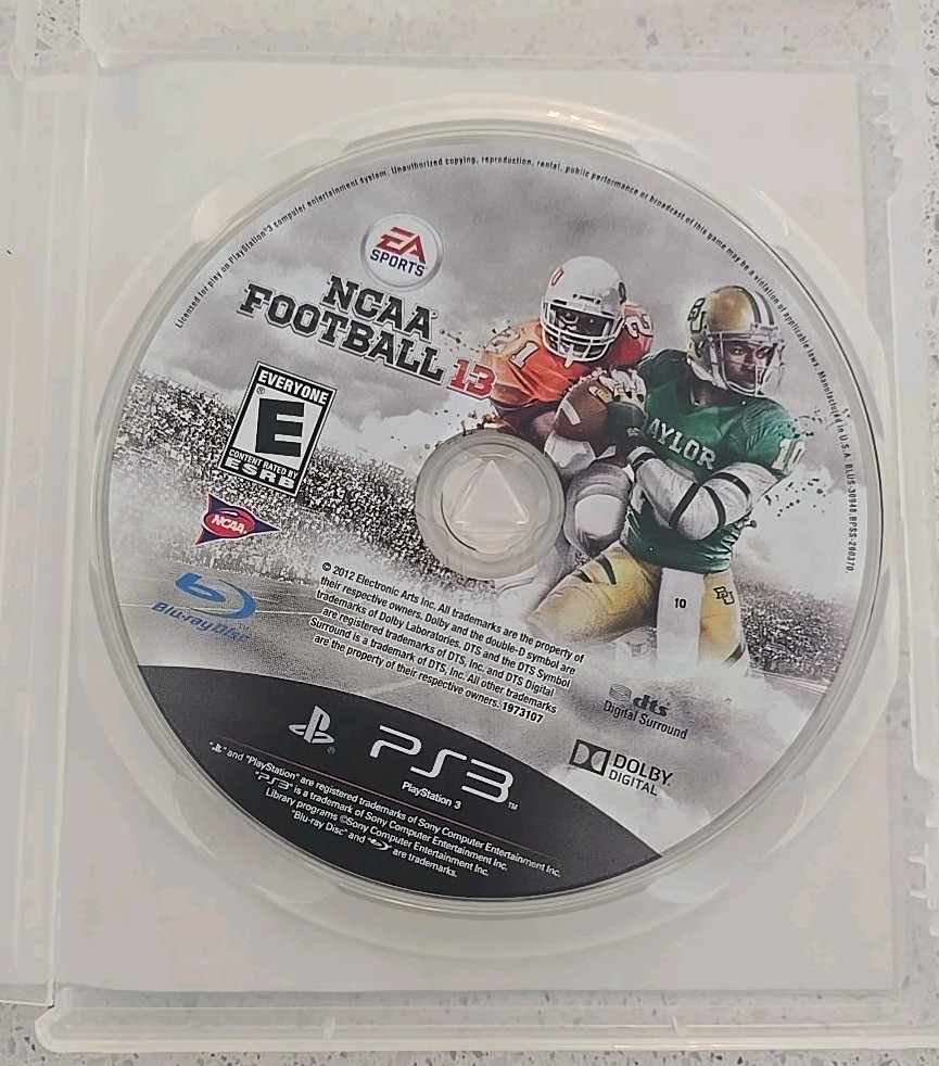 NCAA Football 13 (Sony PlayStation 3, 2012) Football PS3 Disc Only Free Ship