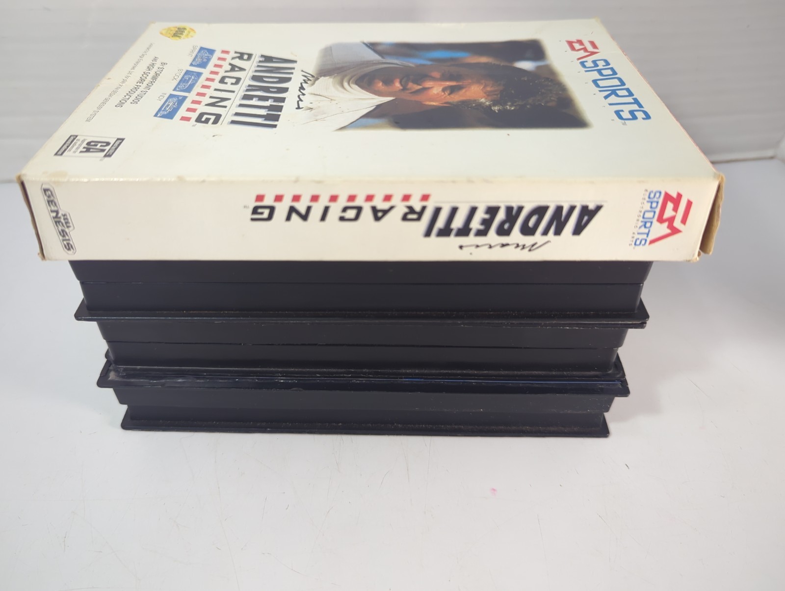 Sega Genesis Lot Of 4 Sports Games In Cases ~ Basketball Racing ~ Football