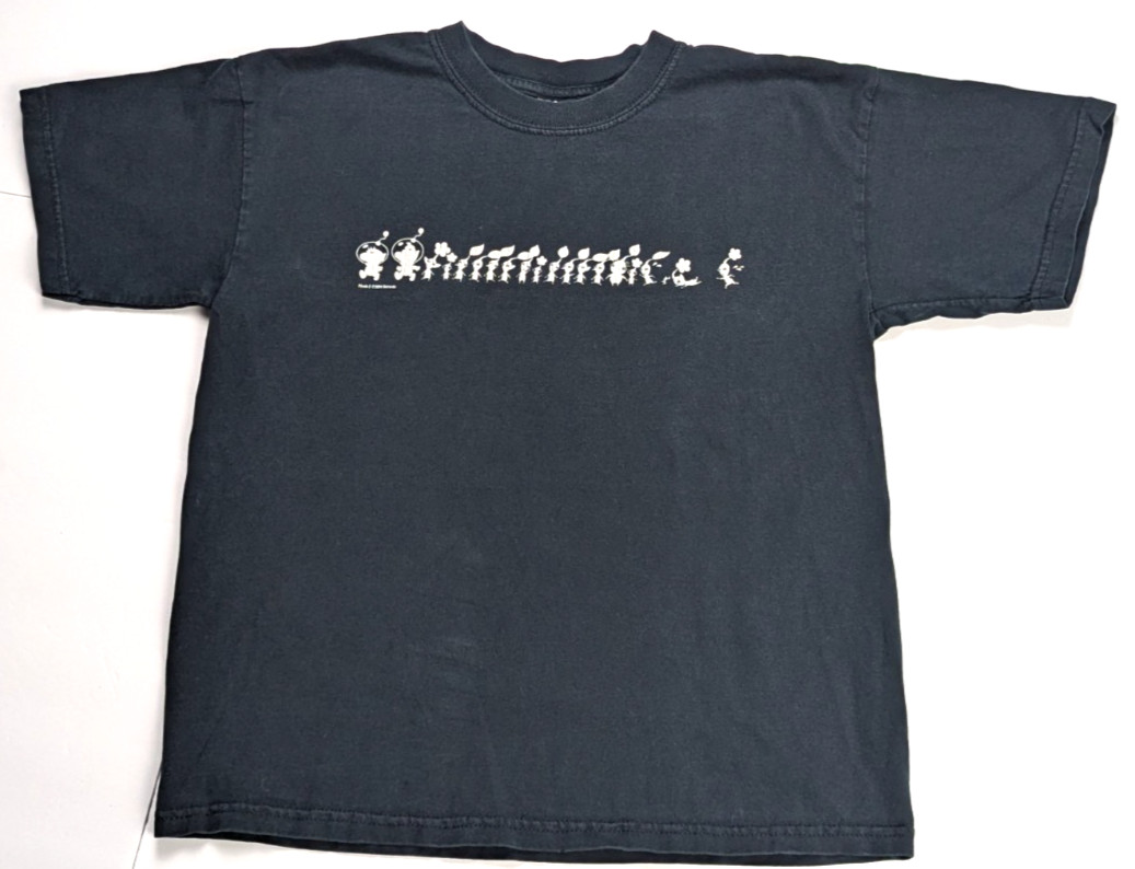 Vintage Pikmin 2 Nintendo Promo T-Shirt Youth Large Black 2004 Olimar Louie Rare