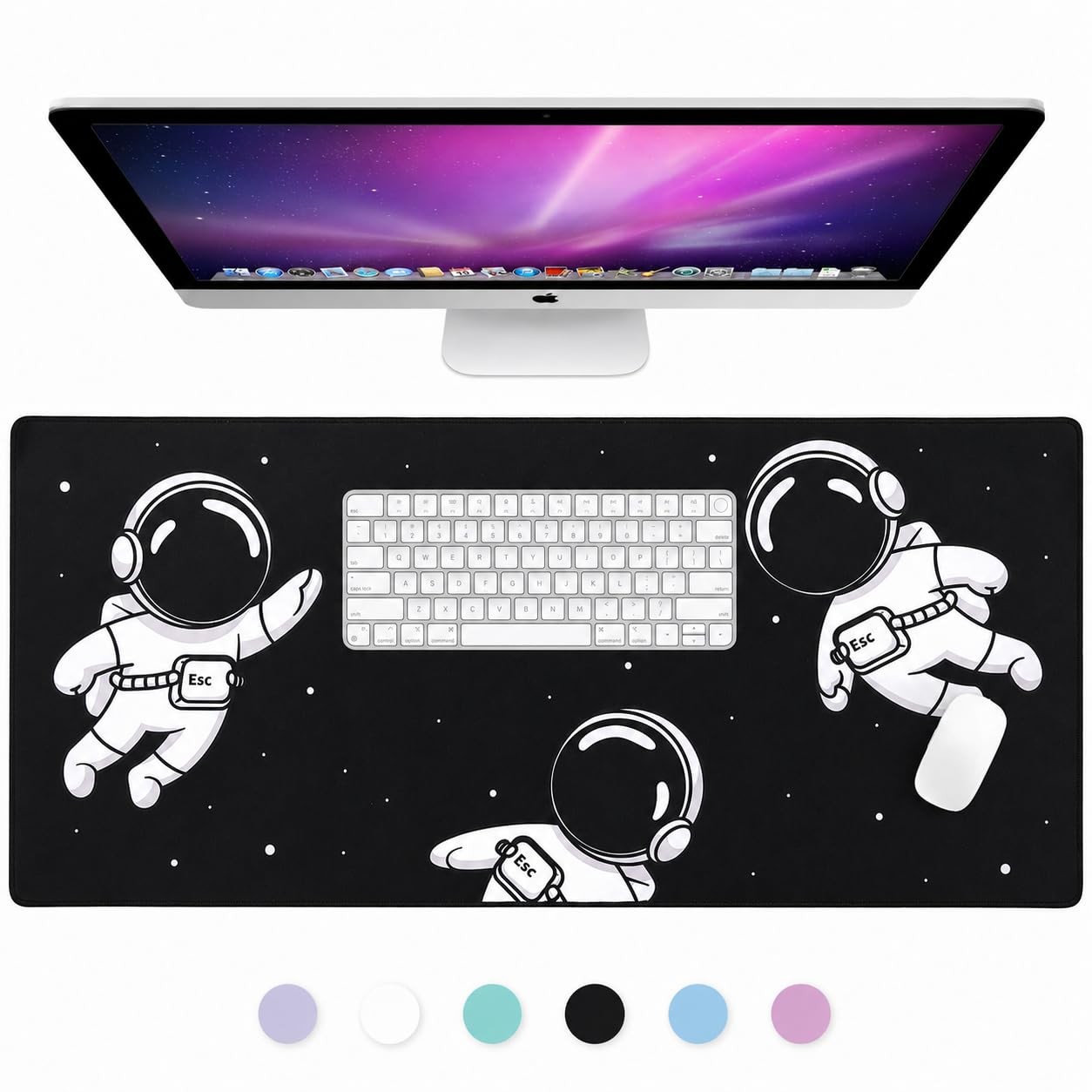 keycadets Gravity Gaming Mouse Pad, Extra Large Desk Pad for Keyboard and Mou…