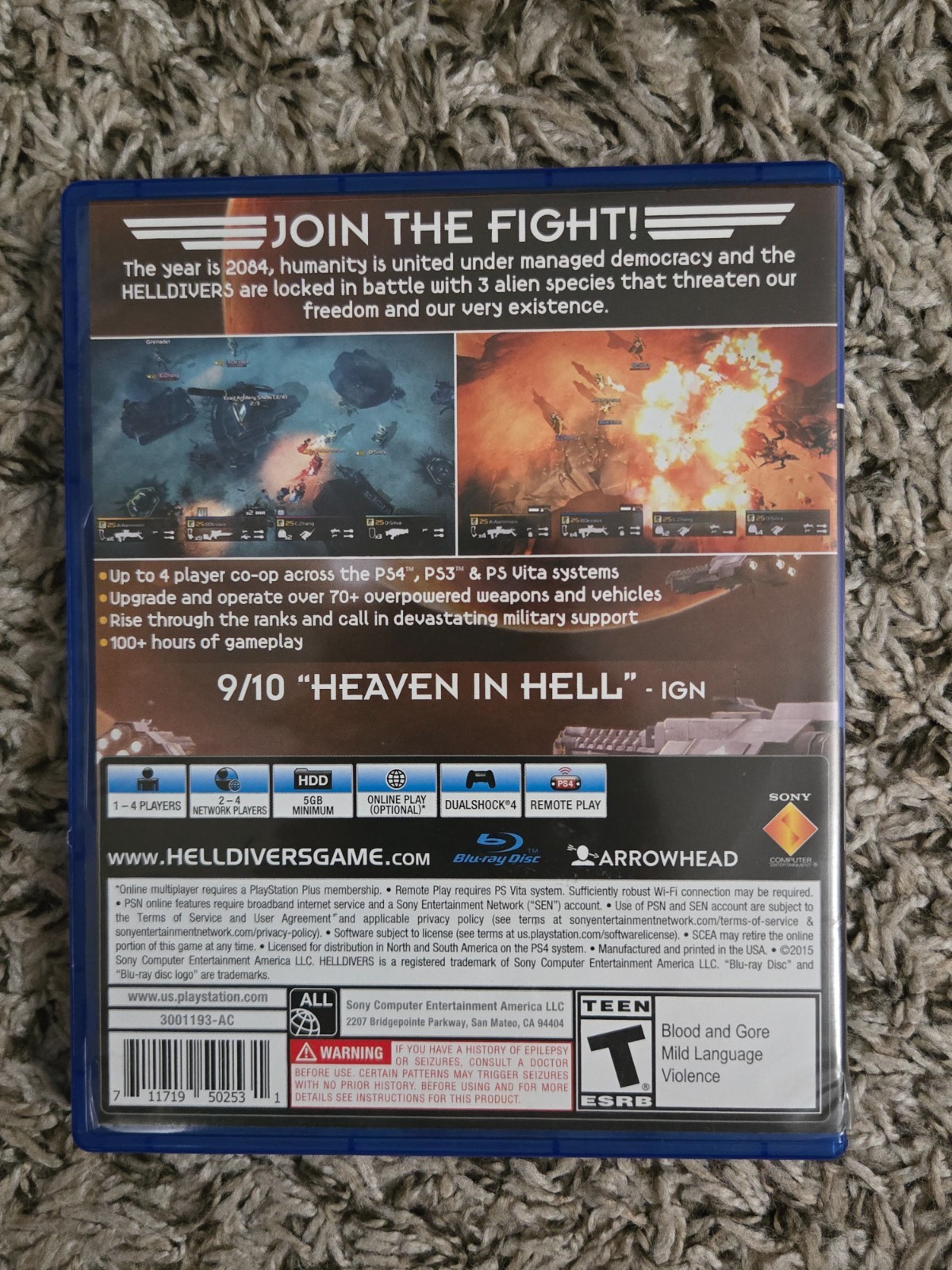 Helldivers — Super Earth Ultimate Edition (Sony PlayStation 4, 2015) CIB Tested