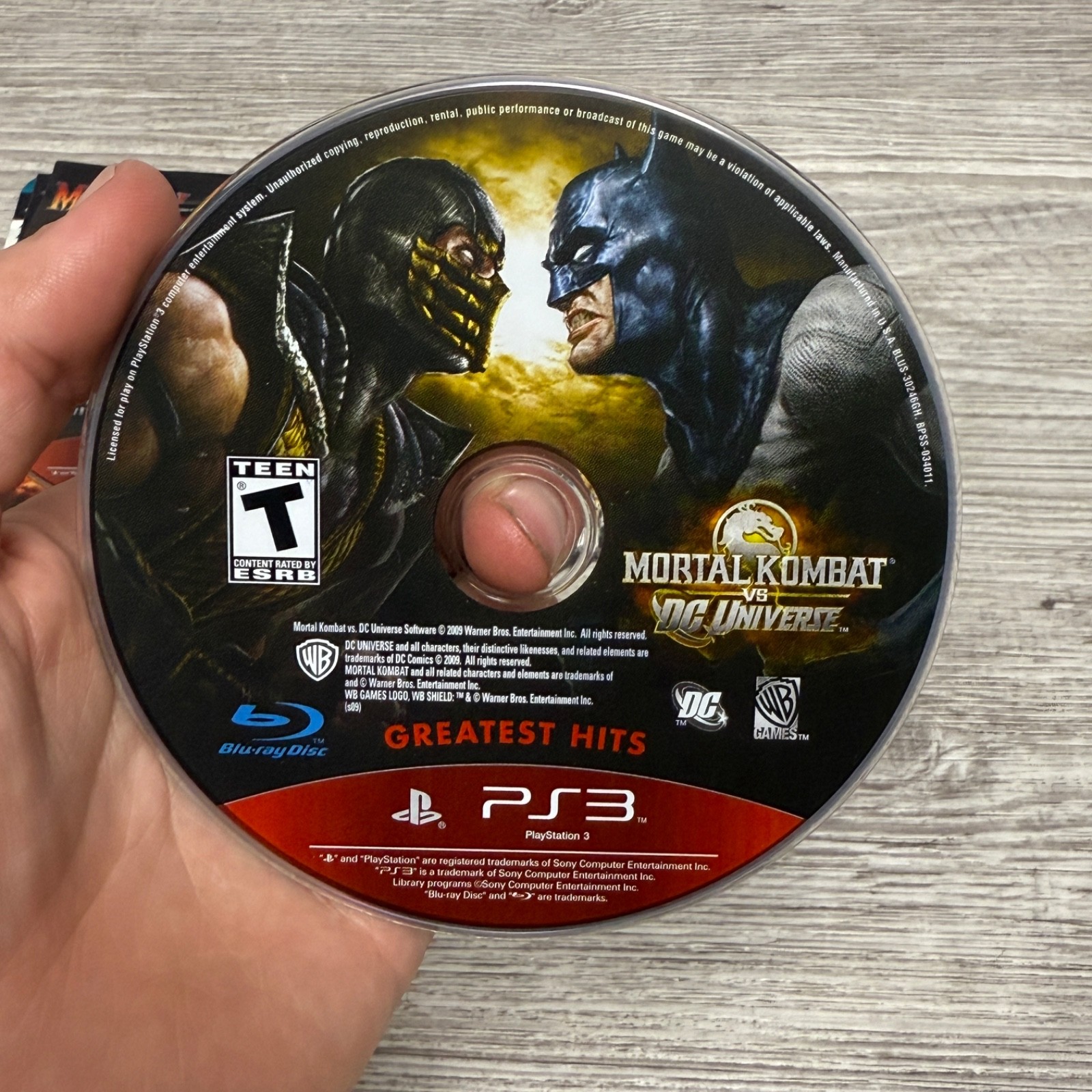 Mortal Kombat Komplete Edition DC Universe PS3 Disc Only Manual 3 Game Bundle