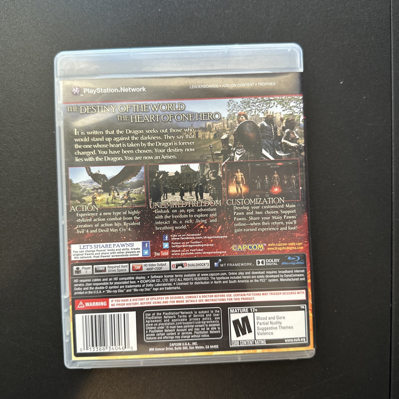 Dragon’s Dogma Sony PlayStation 3 PS3 2012 CIB USA Complete Tested Working