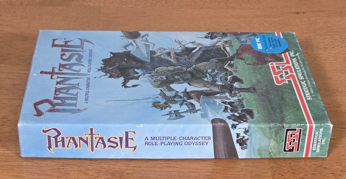 Phantasie SSI IBM PC Big Box Game 1987 Complete CIB 5.25″ Floppy Disk