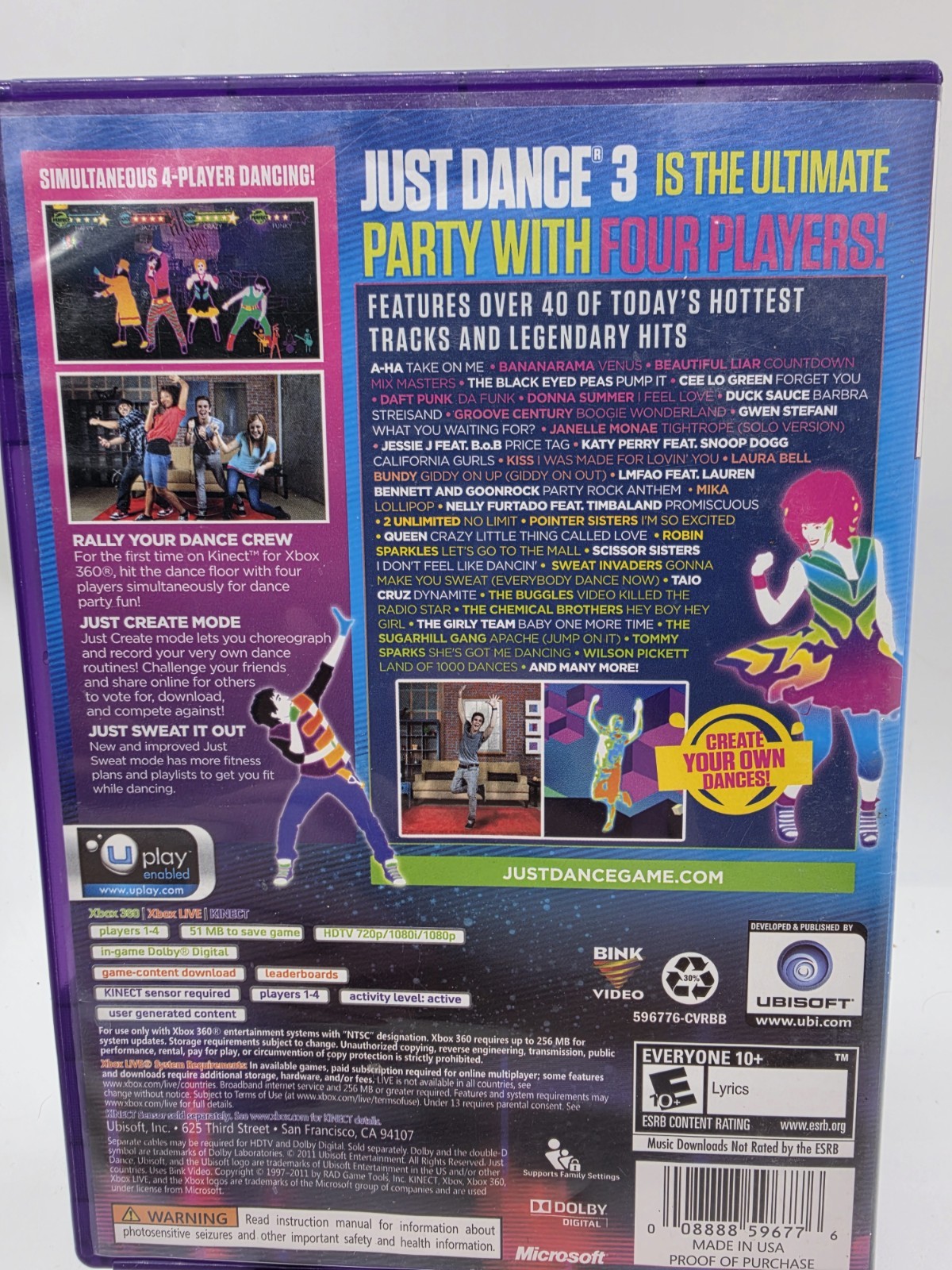 Just Dance 3 (Microsoft Xbox 360) Cib Complete Mint Tested Working