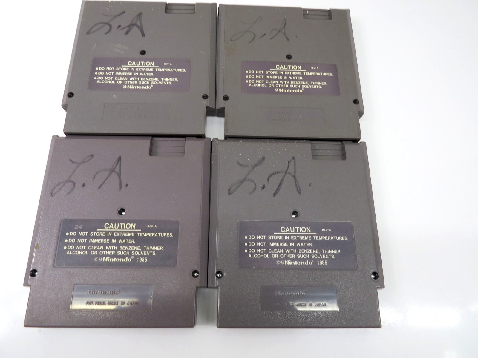 Lot Of 4 Nintendo NES Game Carts Kung Fu, Ninja Turtles, Astyanax, RC Pro Am