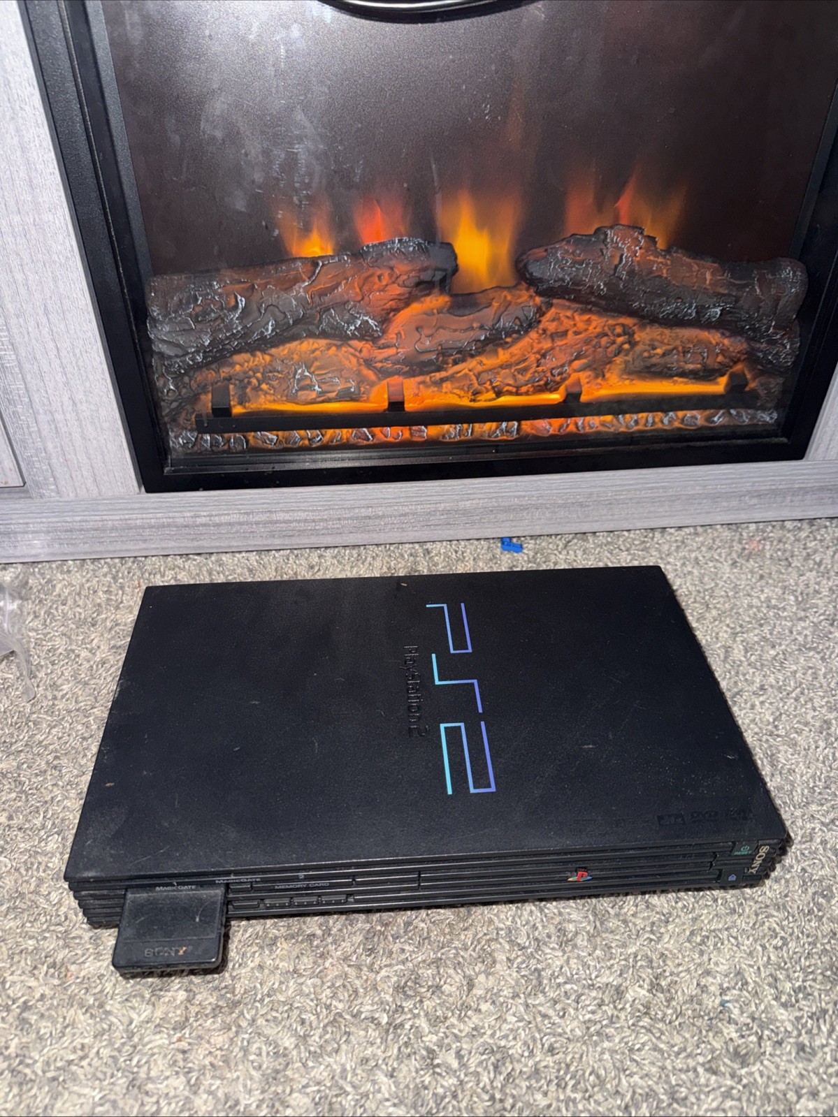 Sony PlayStation 2 PS2 Fat Bundle TESTED HDMI Adapter WWE Here Comes The Pain
